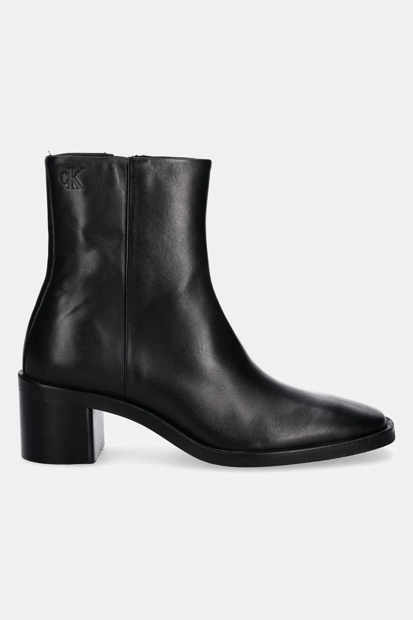Кожаные ботильоны на молнии BLOCK HEEL LTH - фото 2