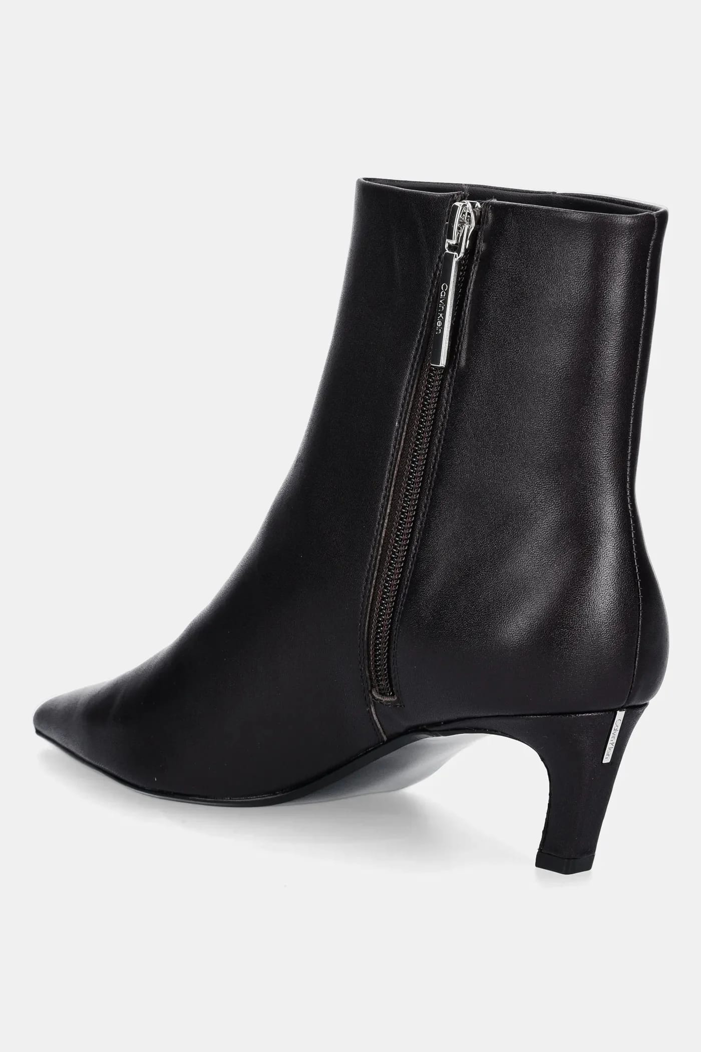ESS KITTEN HEEL ANKLE BOOT кожаные ботильоны - фото 3