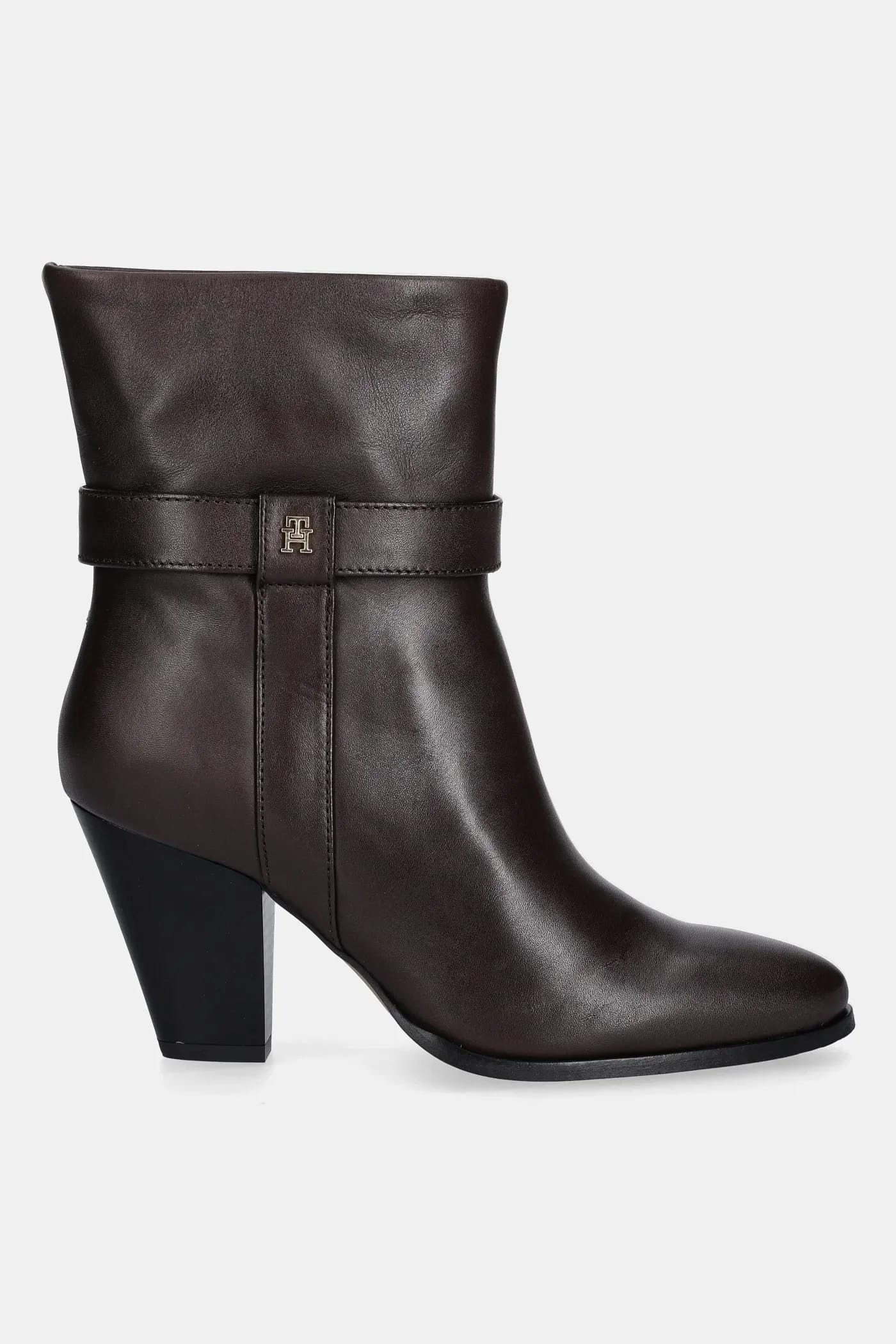 Кожаные ботильоны TH T-STRAP LEATHER POINTY BOOTIE - фото 2