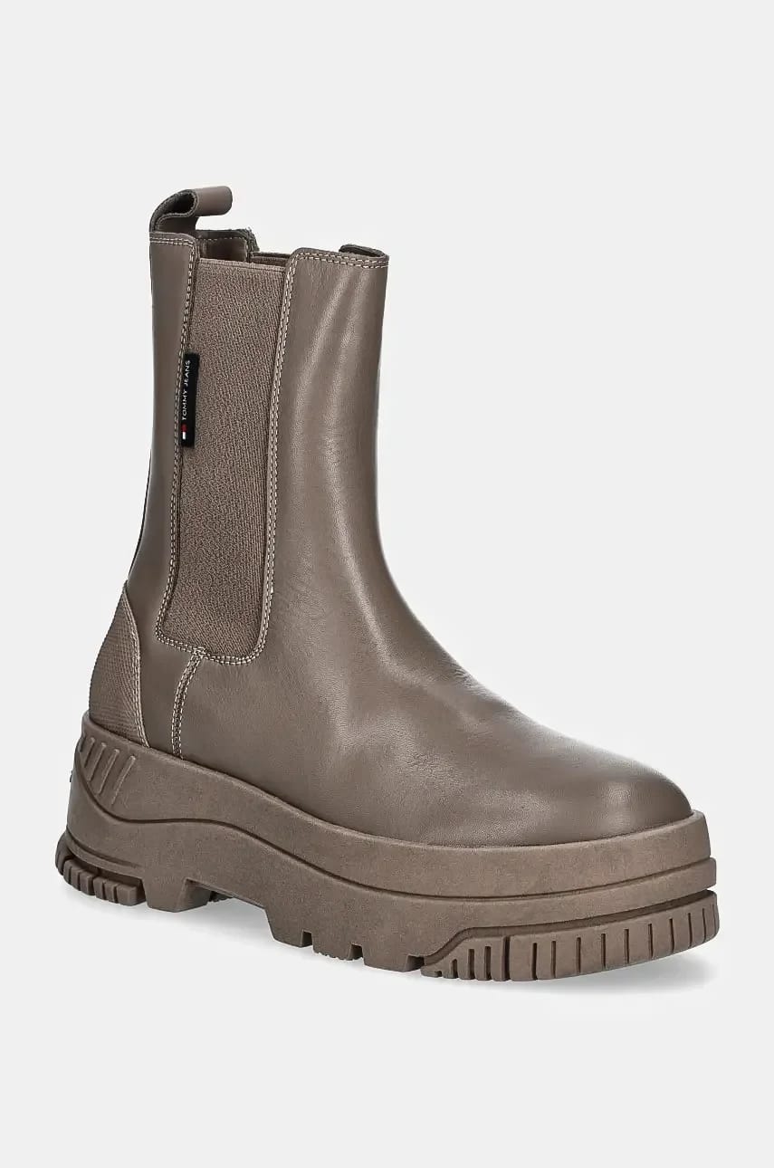 Кожаные ботильоны TJW CHELSEA FLATFORM BOOT