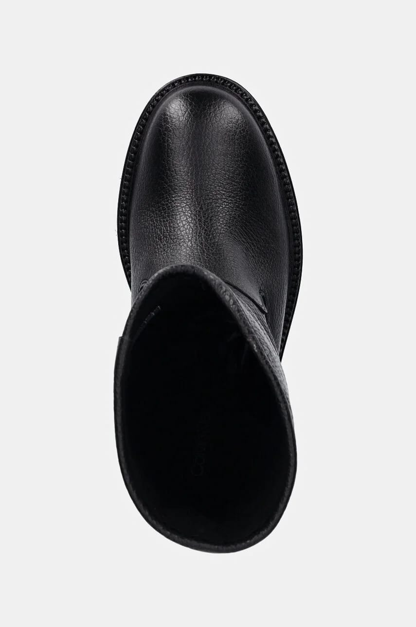 FLAT BIKER BOOT LTH кожаные ботильоны - фото 4