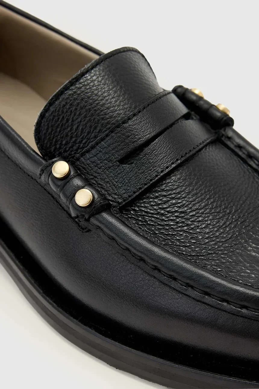 Женские кожаные мокасины Bloom Stud Loafer - фото 4