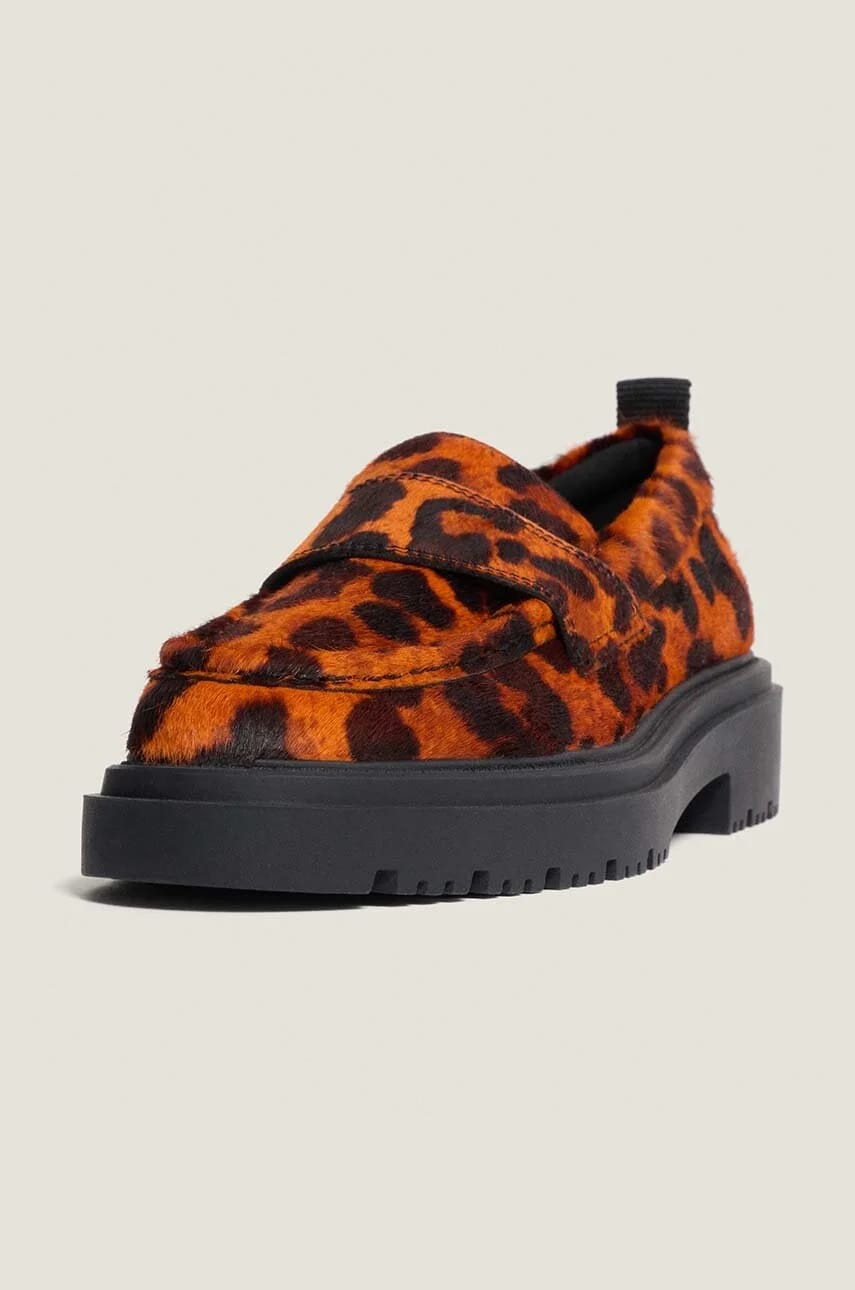 Кожаные мокасины LEOPARD NARANJA - фото 3