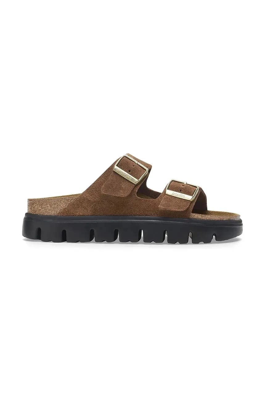замшевые шлепанцы Arizona Chunky Birkenstock x Papillio
