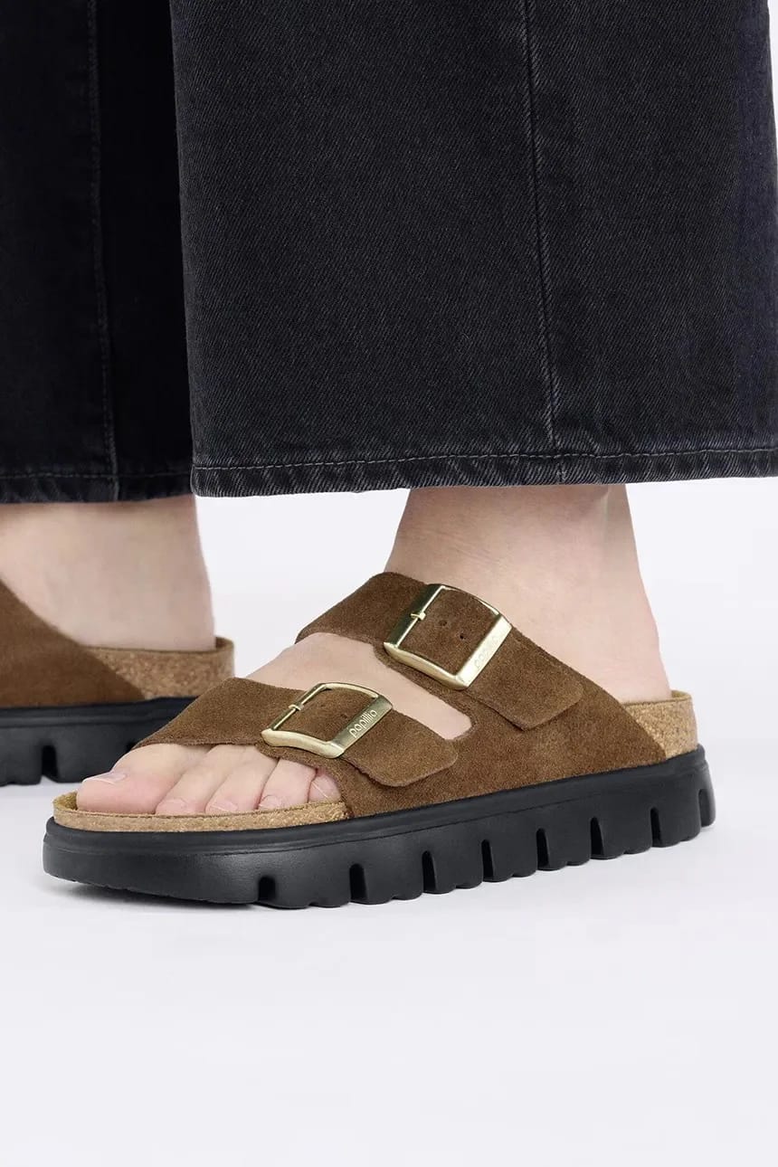 замшевые шлепанцы Arizona Chunky Birkenstock x Papillio - фото 8