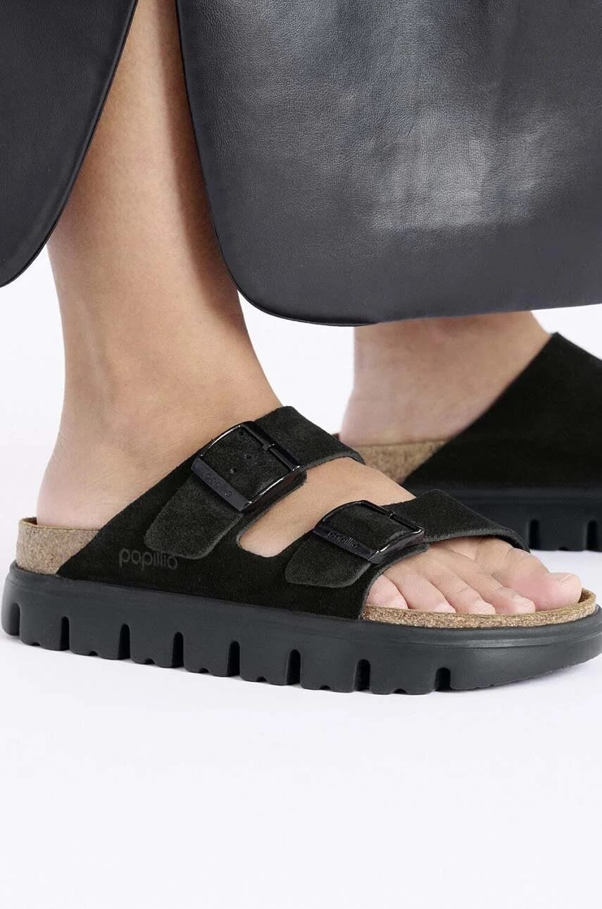замшевые шлепанцы Arizona Chunky Birkenstock x Papillio - фото 8