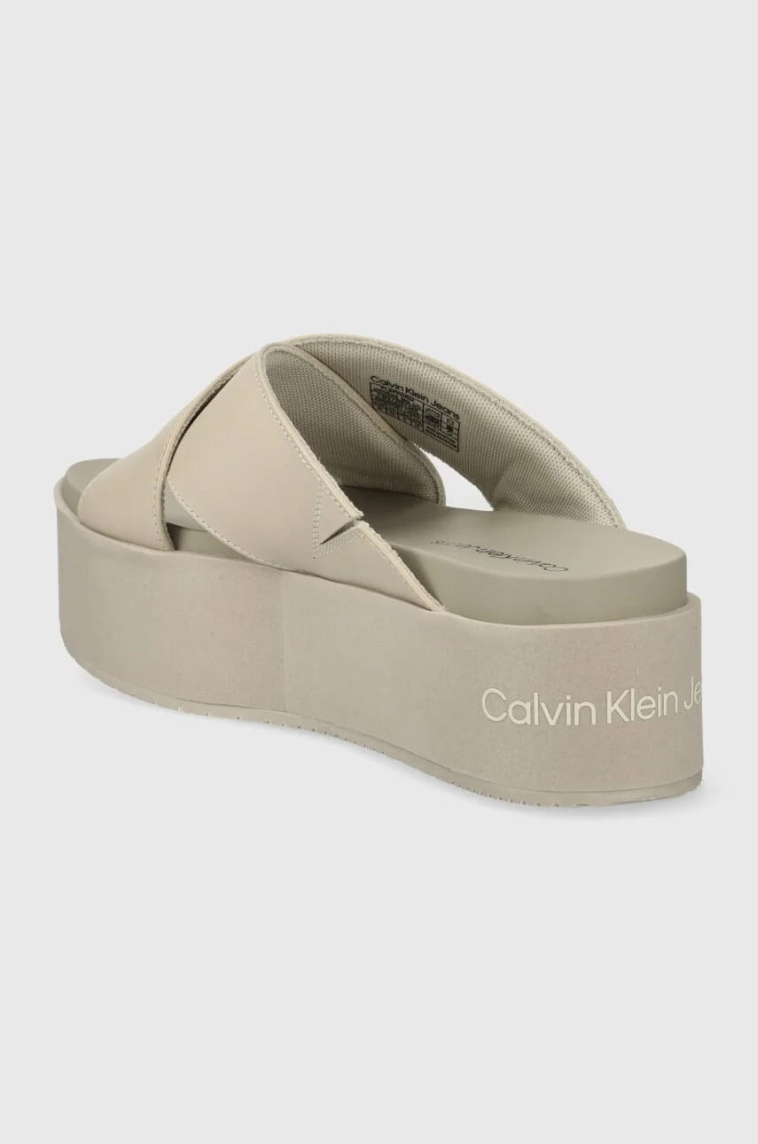 Кожаные шлепанцы FLATFORM CROSS MG UC - фото 3