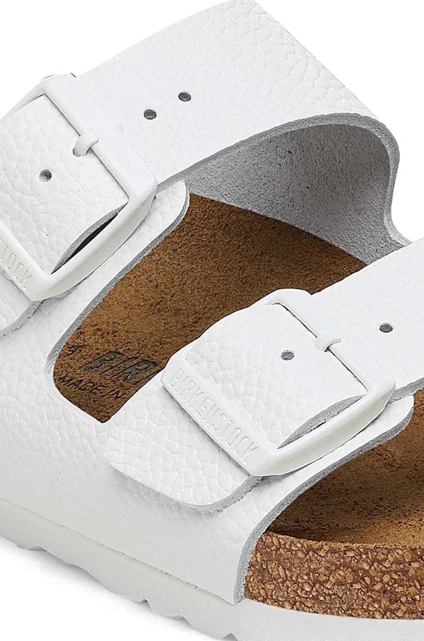 кожаные шлепанцы Arizona белые для женщин - фото 3