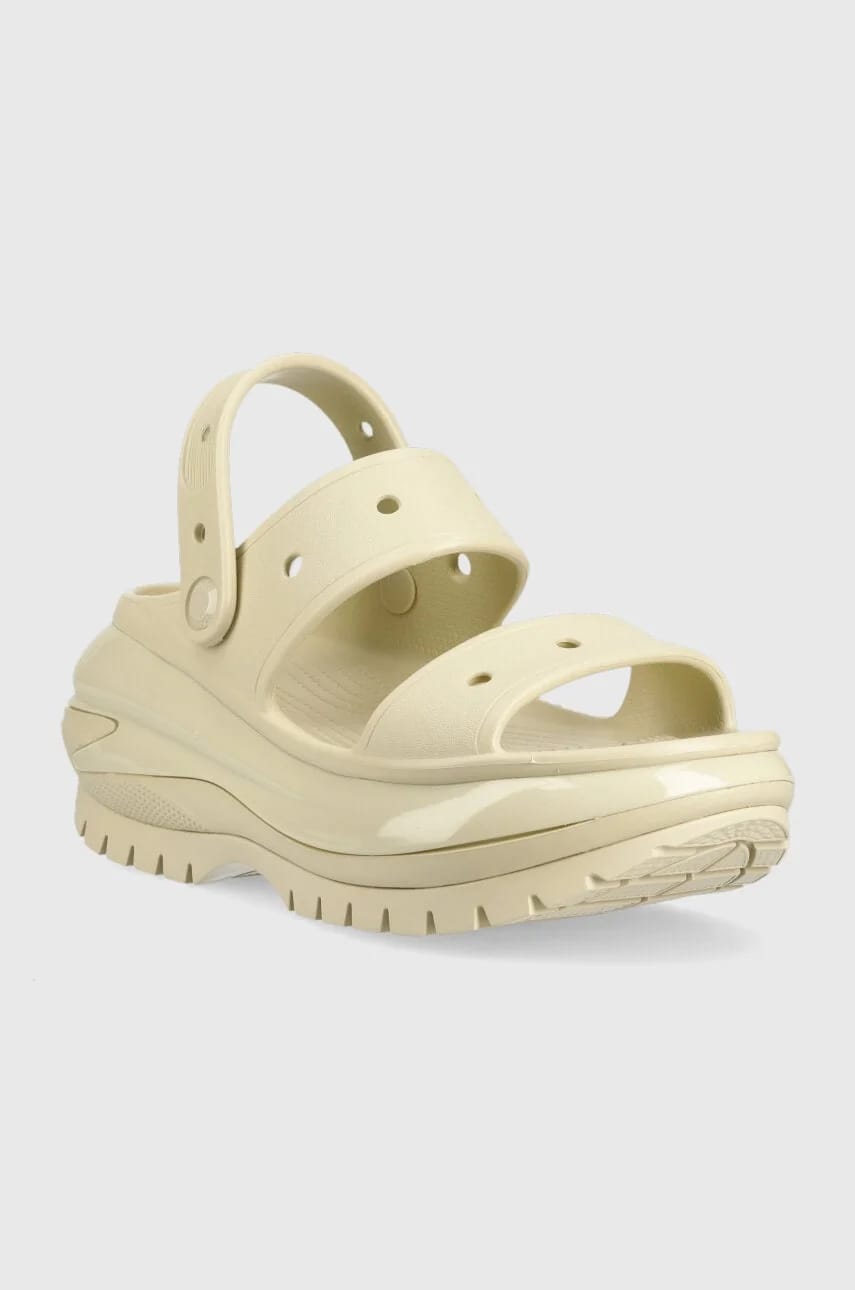 Классические шлепанцы Mega Crush Sandal бежевые для женщин - фото 2