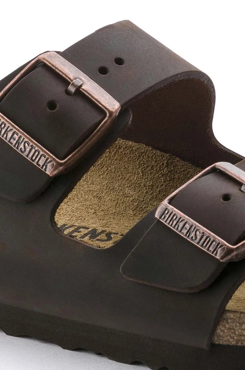 Кожаные шлепанцы Arizona на плоской подошве - фото 3