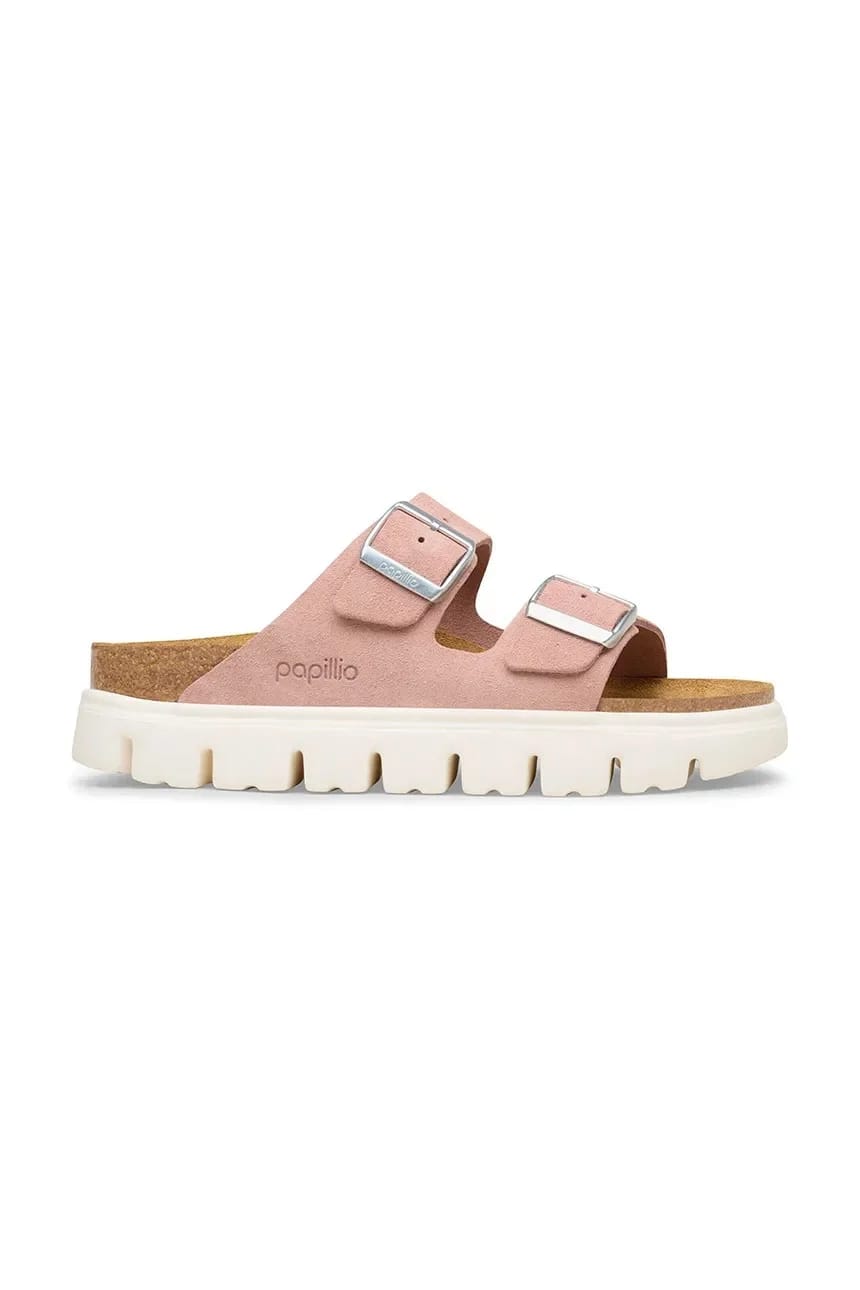 Женские замшевые шлепанцы Arizona Chunky Birkenstock x Papillio