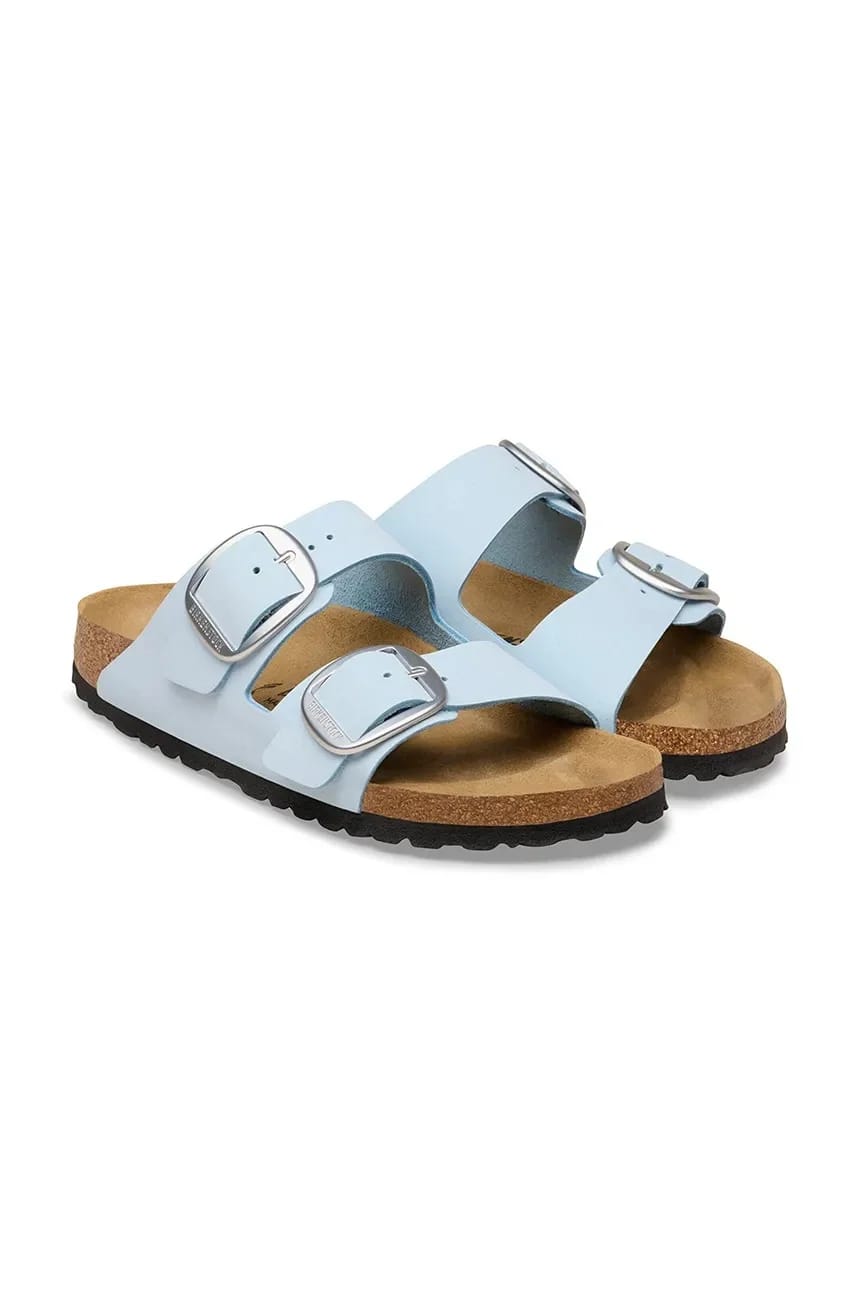 Женские тапочки Arizona Big Buckle из нубука - фото 3