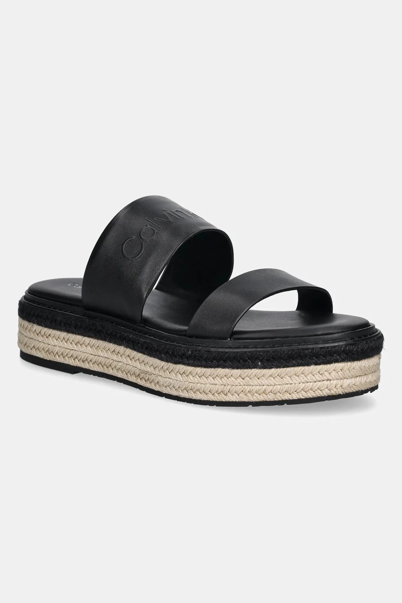 Кожаные шлепанцы FLATFORM WEDGE SLIDE - HE