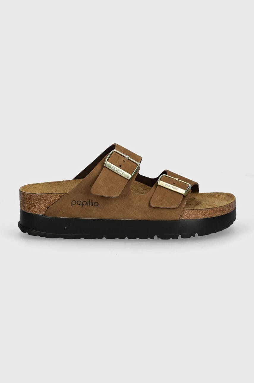 шлепанцы Arizona Platform Flex Birkenstock x Papillio из нубука - фото 2
