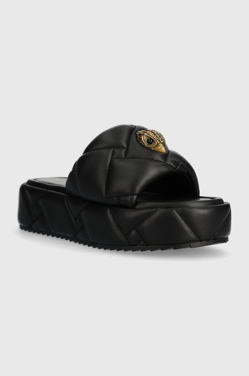 Кожаные шлепанцы Kensington Puff Flatform - фото 2