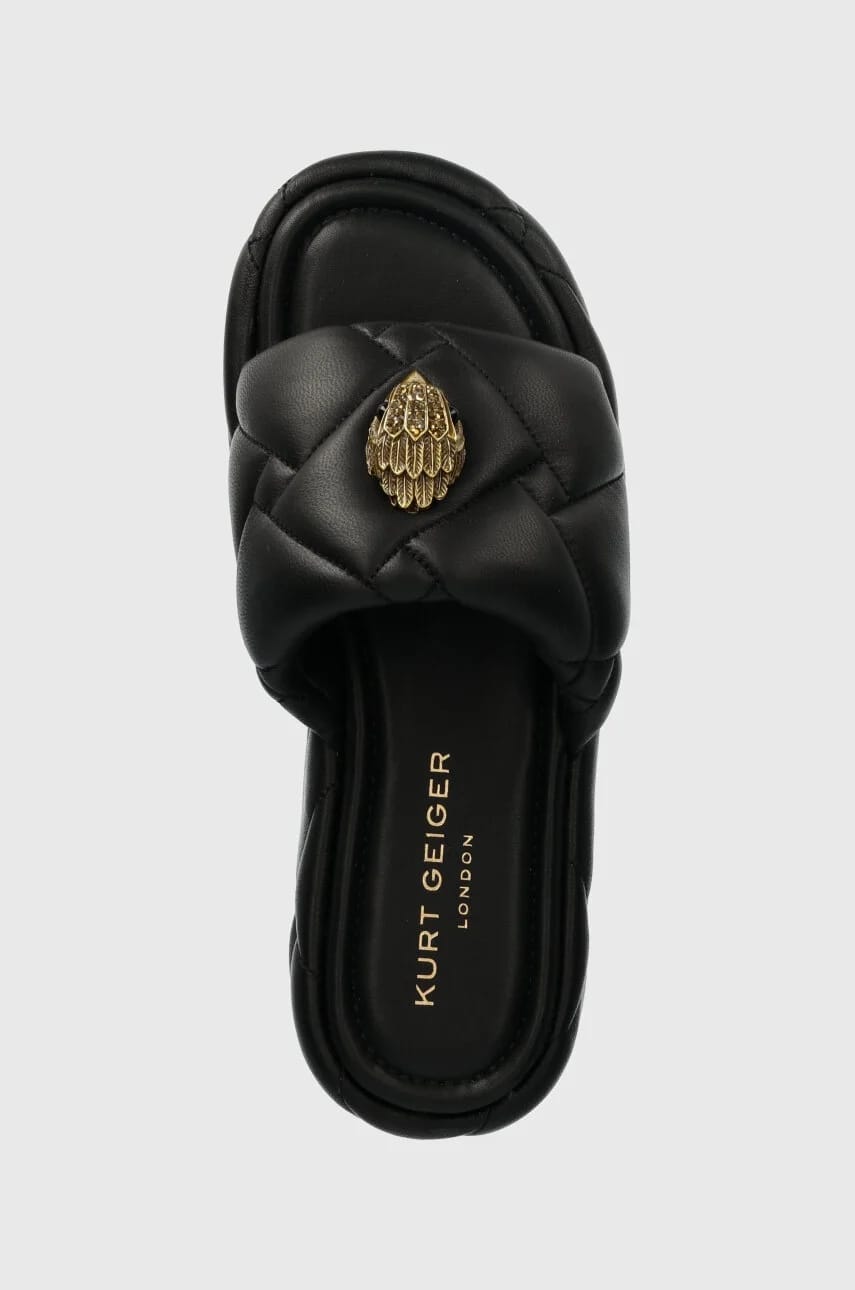 Кожаные шлепанцы Kensington Puff Flatform - фото 4