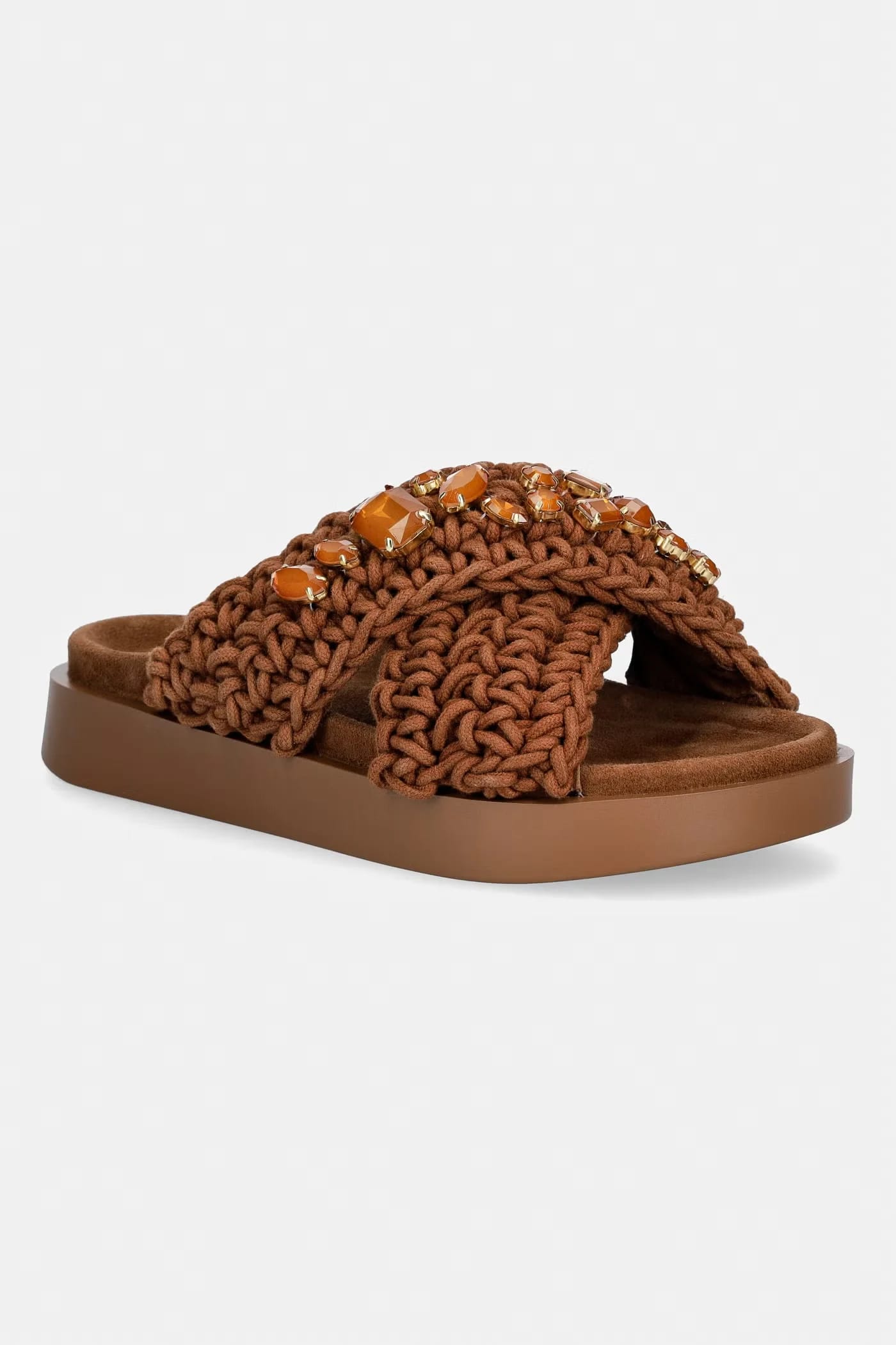 Женские шлепанцы Woven Stones коричневые для женщин