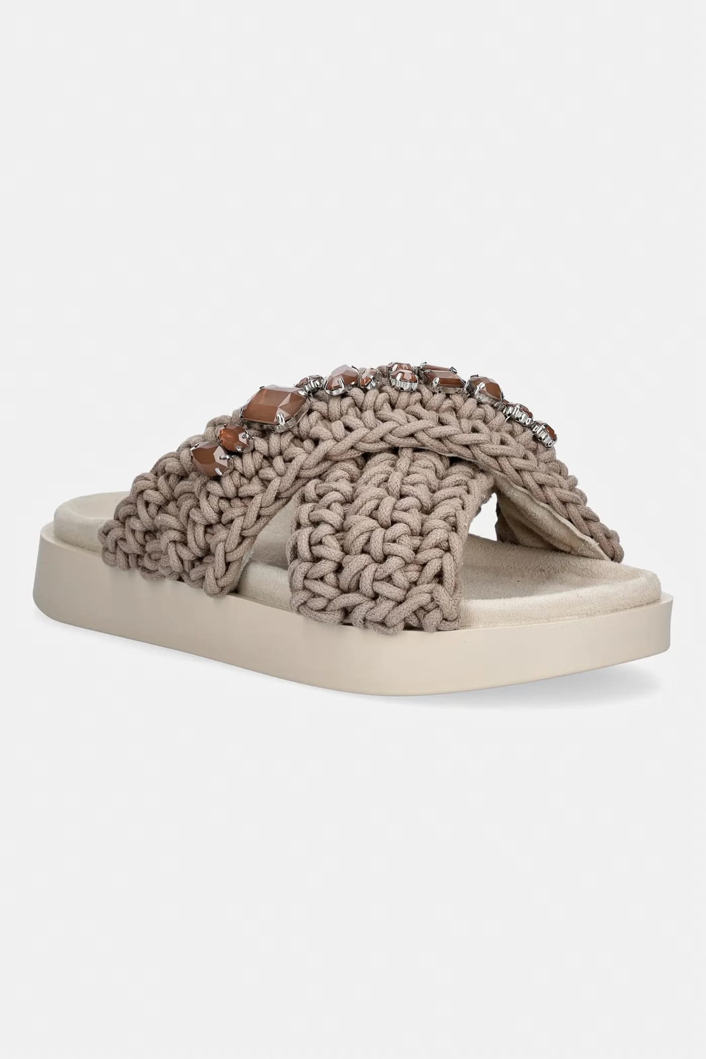 Женские шлепанцы Woven Stones бежевые для женщин