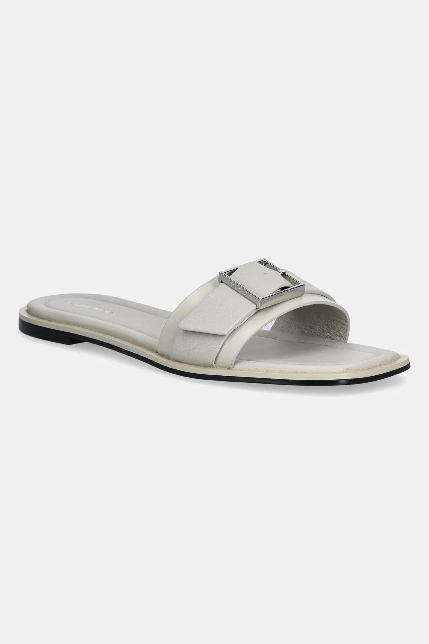 Кожаные шлепанцы FLAT SLIDE W/BUCKLE - LTH