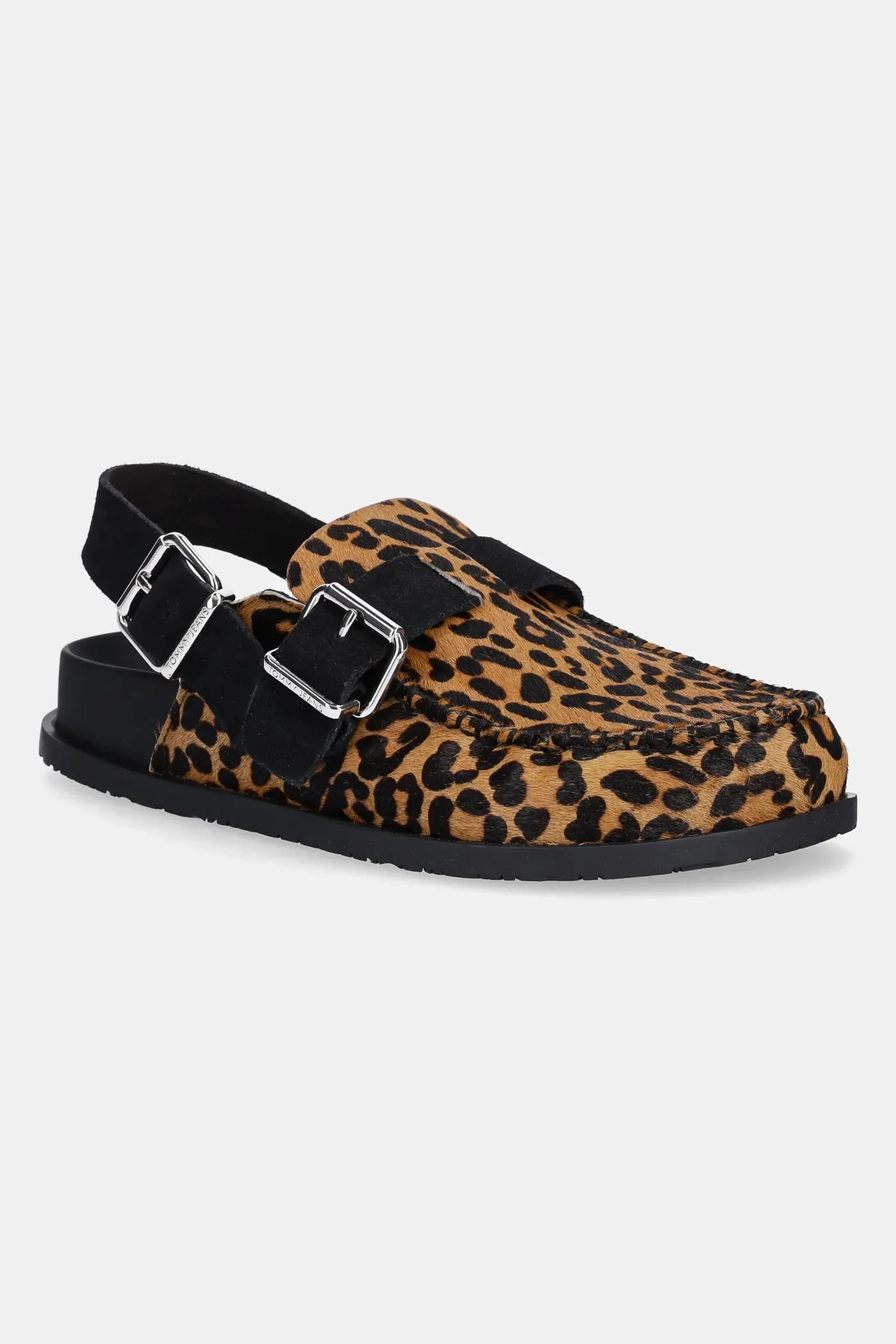 Кожаные сандалии TJW MULE LEOPARD