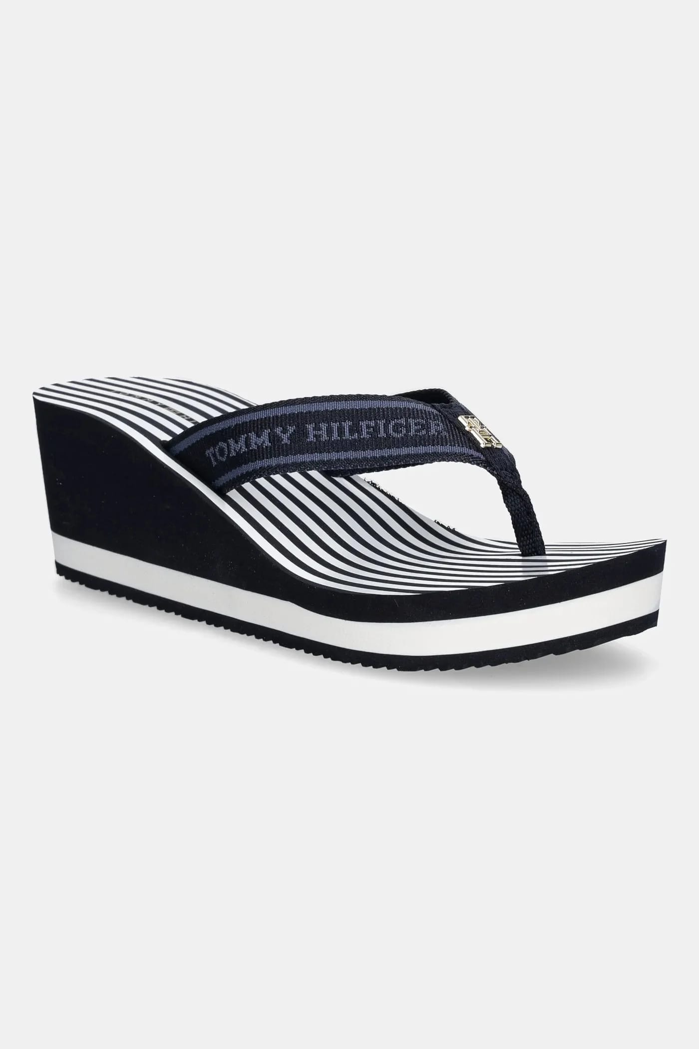шлепанцы TH STRIPES WEDGE BEACH SANDAL