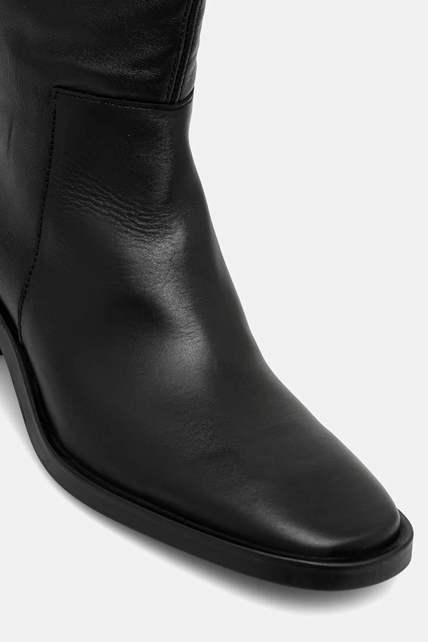 BLOCK HEEL KNEE BOOT LTH кожаные ботинки - фото 4