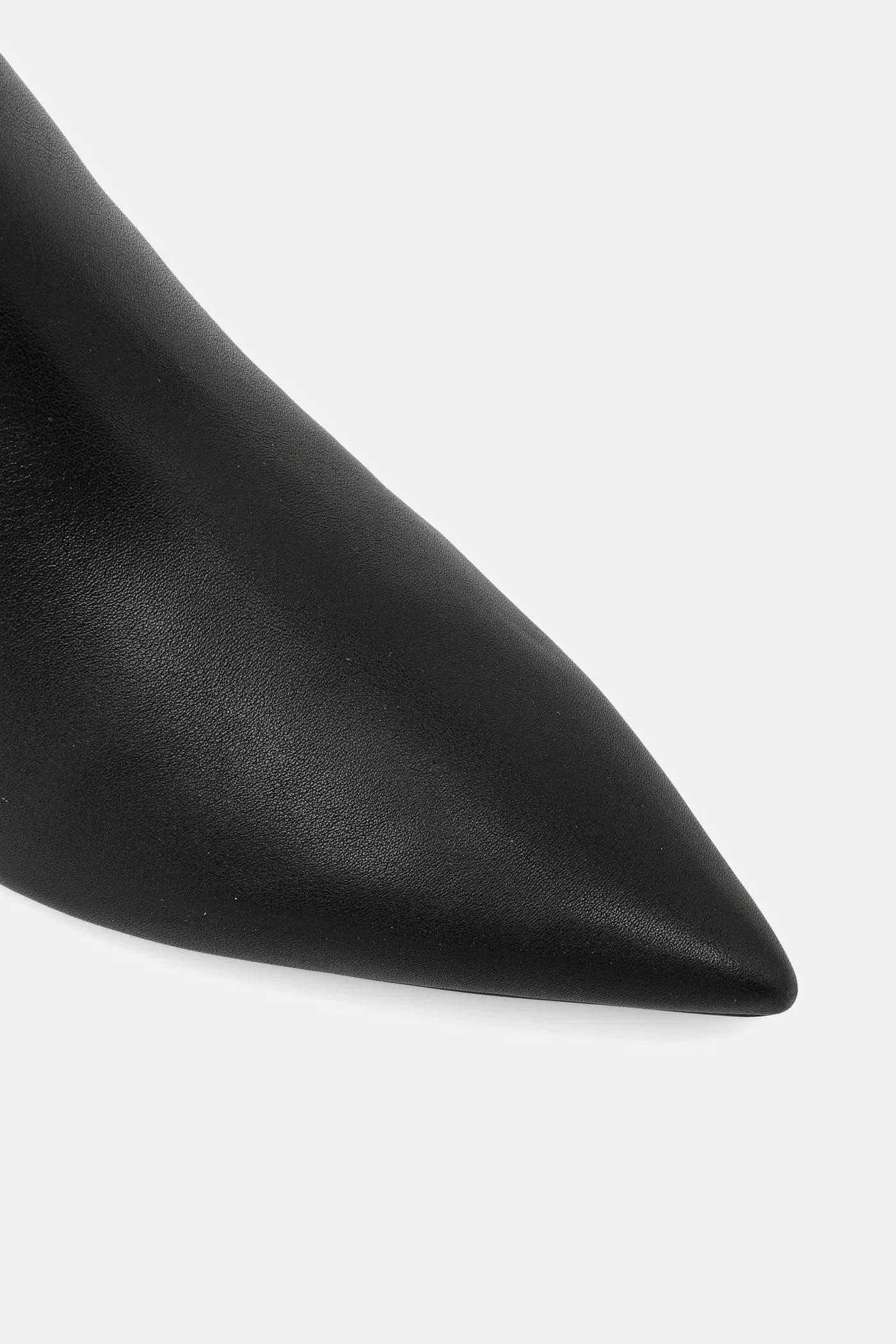 ESS KITTEN HEEL LONG BOOTS кожаные ботинки - фото 4