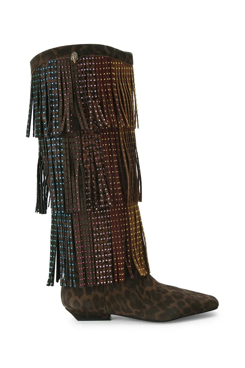 Замшевые ботинки Western Fringe Pull On