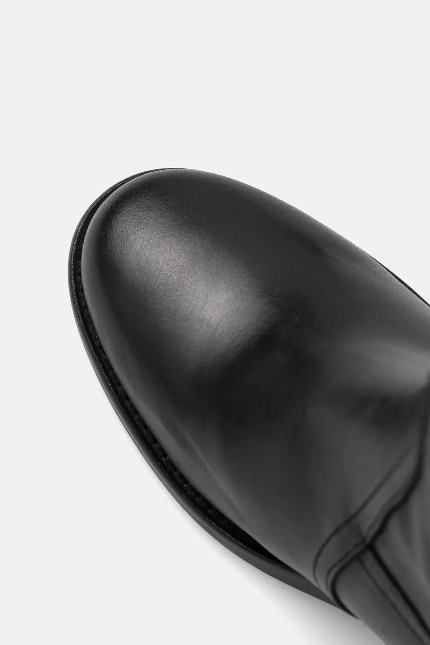 Кожаные ботинки RIDING LTHR LONG BOOT BLOC HEEL - фото 4