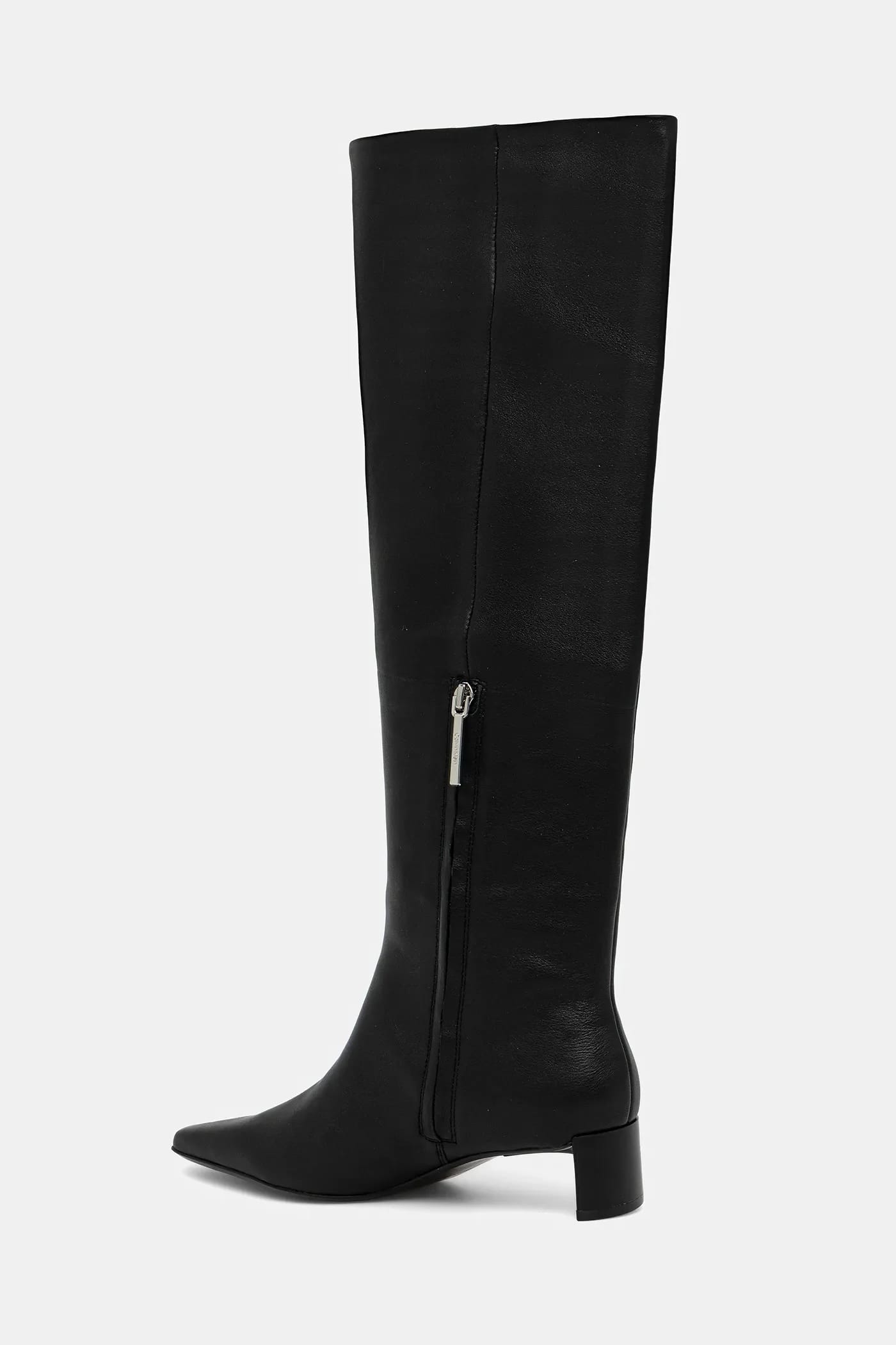БОТИНКИ SET BACK KITTEN HEEL KNEE BOOT кожаные ботинки - фото 3