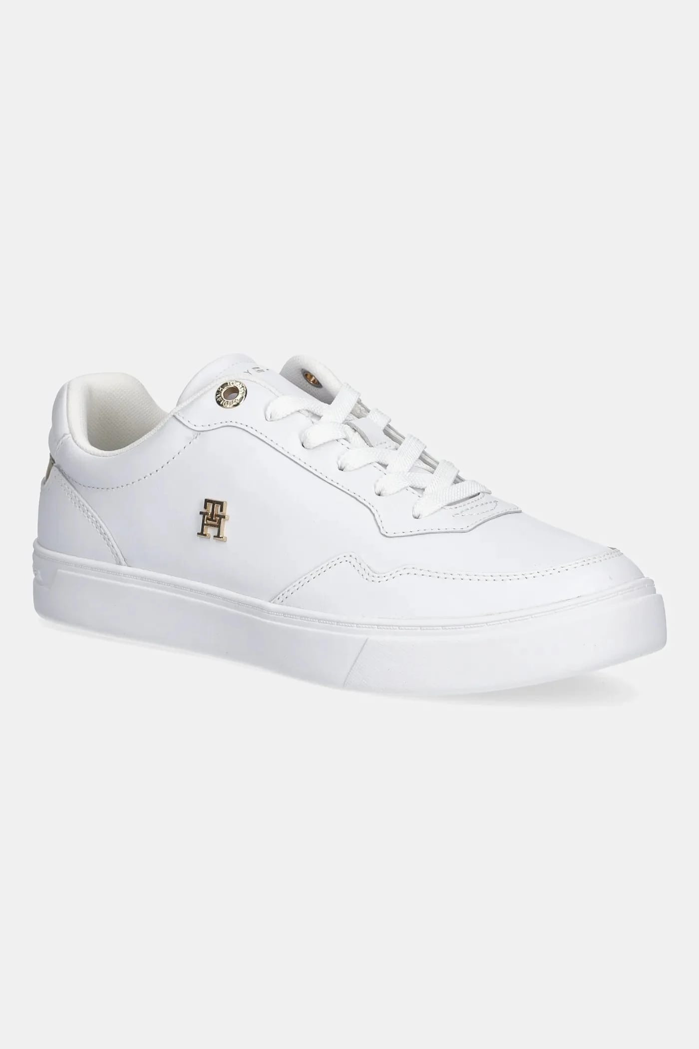 кожаные кроссовки ESSENTIAL ELEVATED COURT SNEAKER белые для женщин