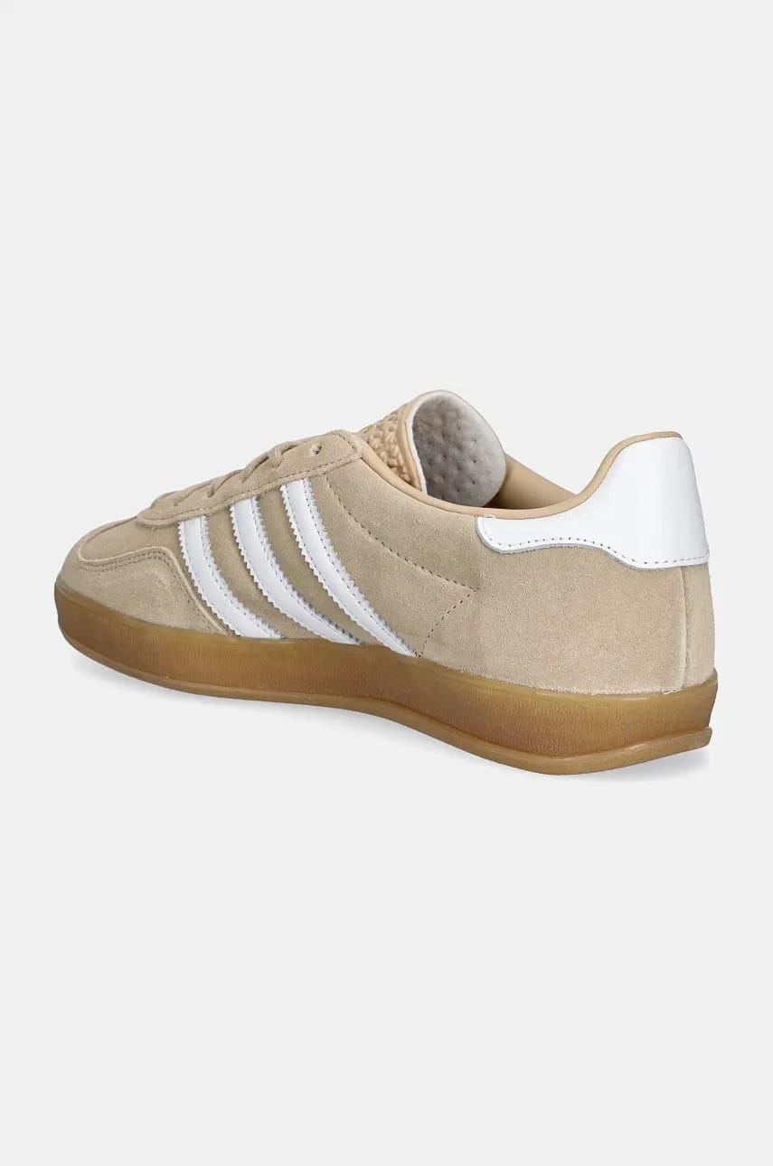 кроссовки Gazelle Indoor замшевые бежевые для женщин - фото 3