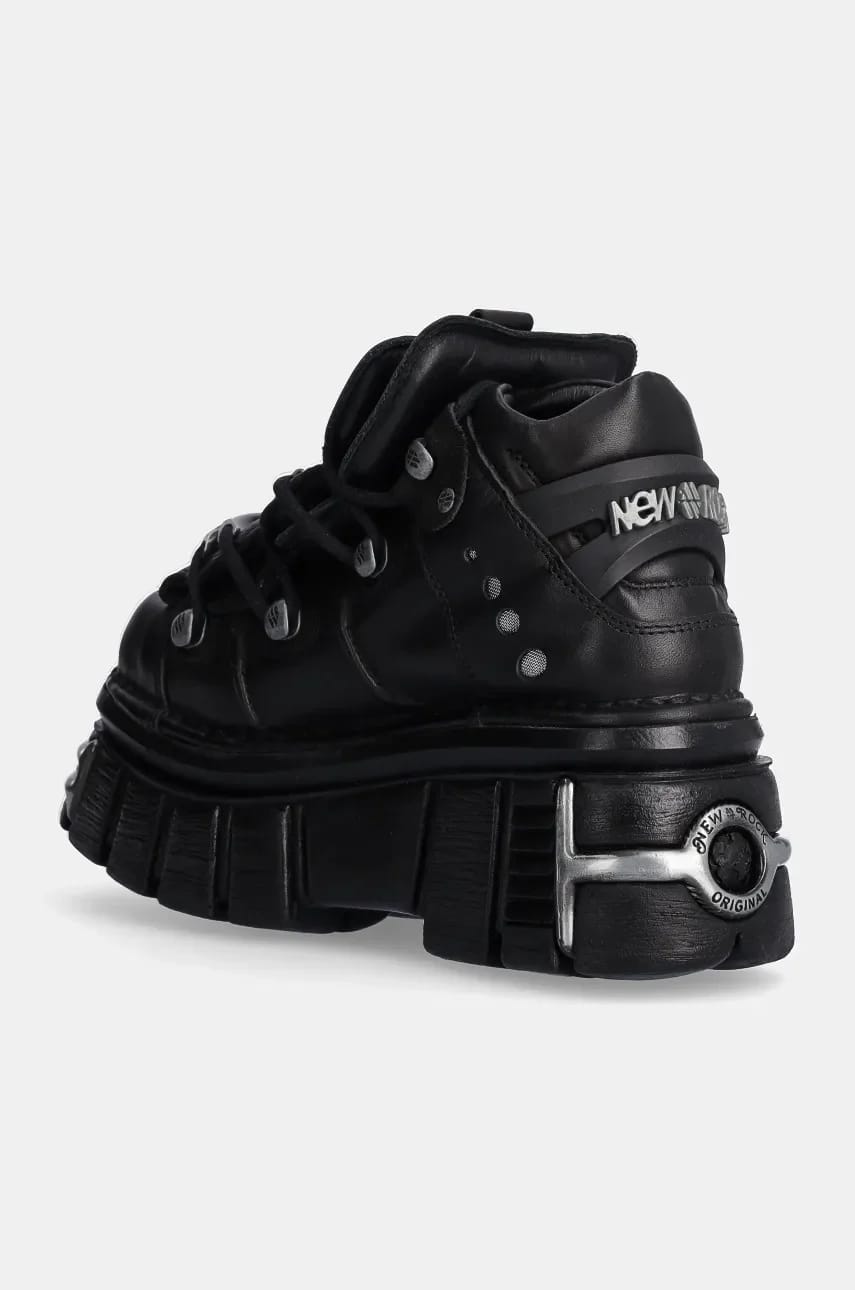 Кожаные кроссовки Nomada Negro + Tower Negro Lateral E14 Acero - фото 3