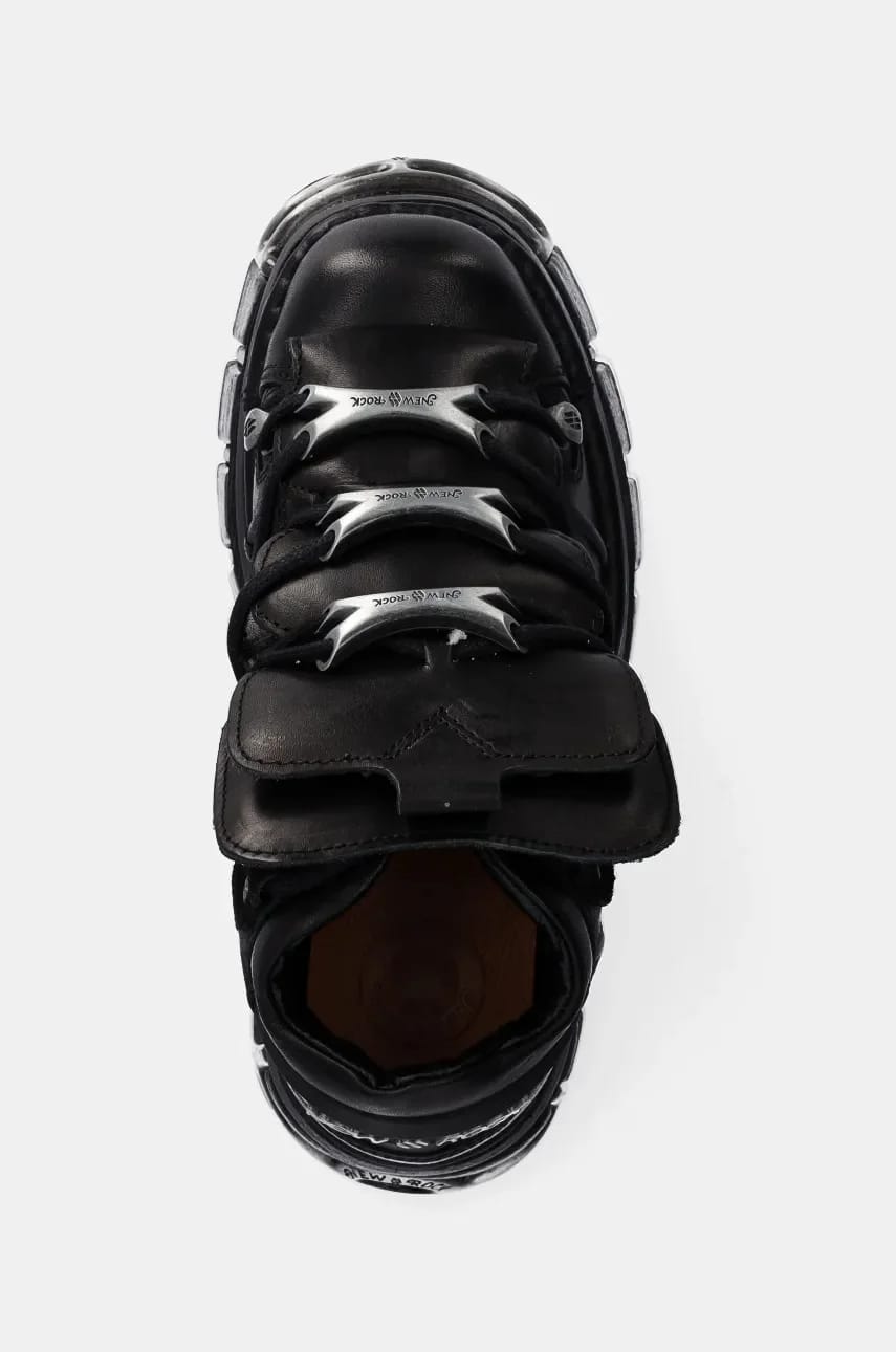Кожаные кроссовки Nomada Negro + Tower Negro Lateral E14 Acero - фото 4