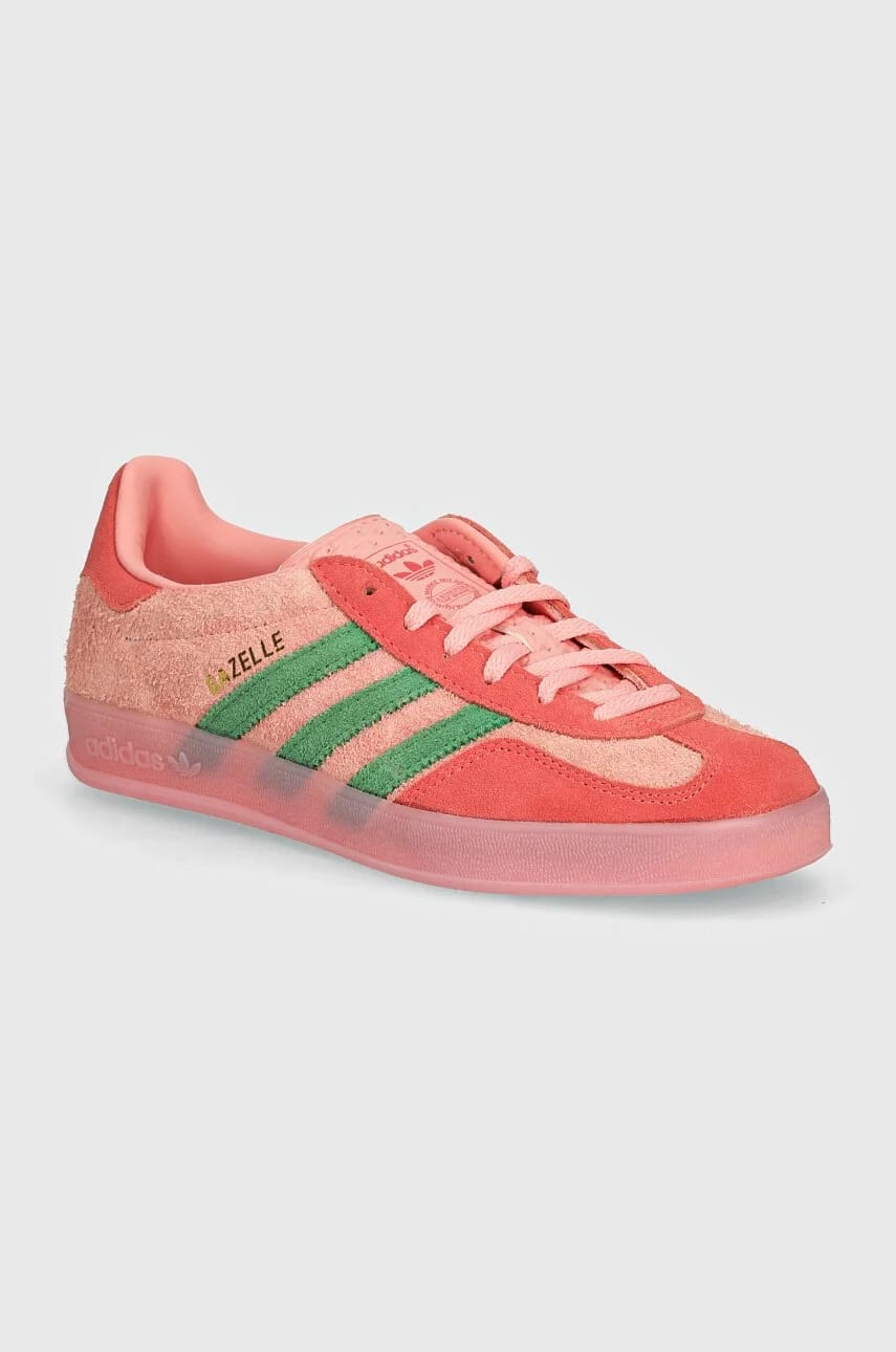 кроссовки Gazelle Indoor замшевые розовые для женщин