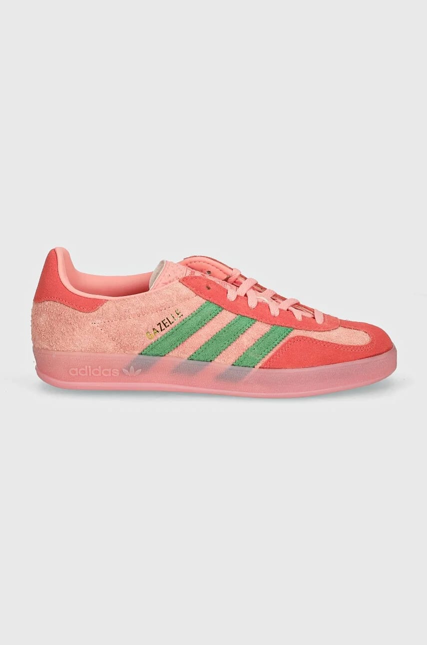 кроссовки Gazelle Indoor замшевые розовые для женщин - фото 2