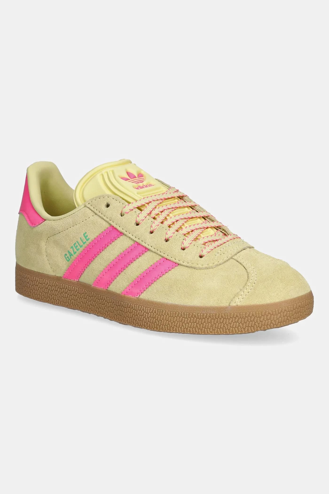 кроссовки Gazelle замшевые желтые для женщин