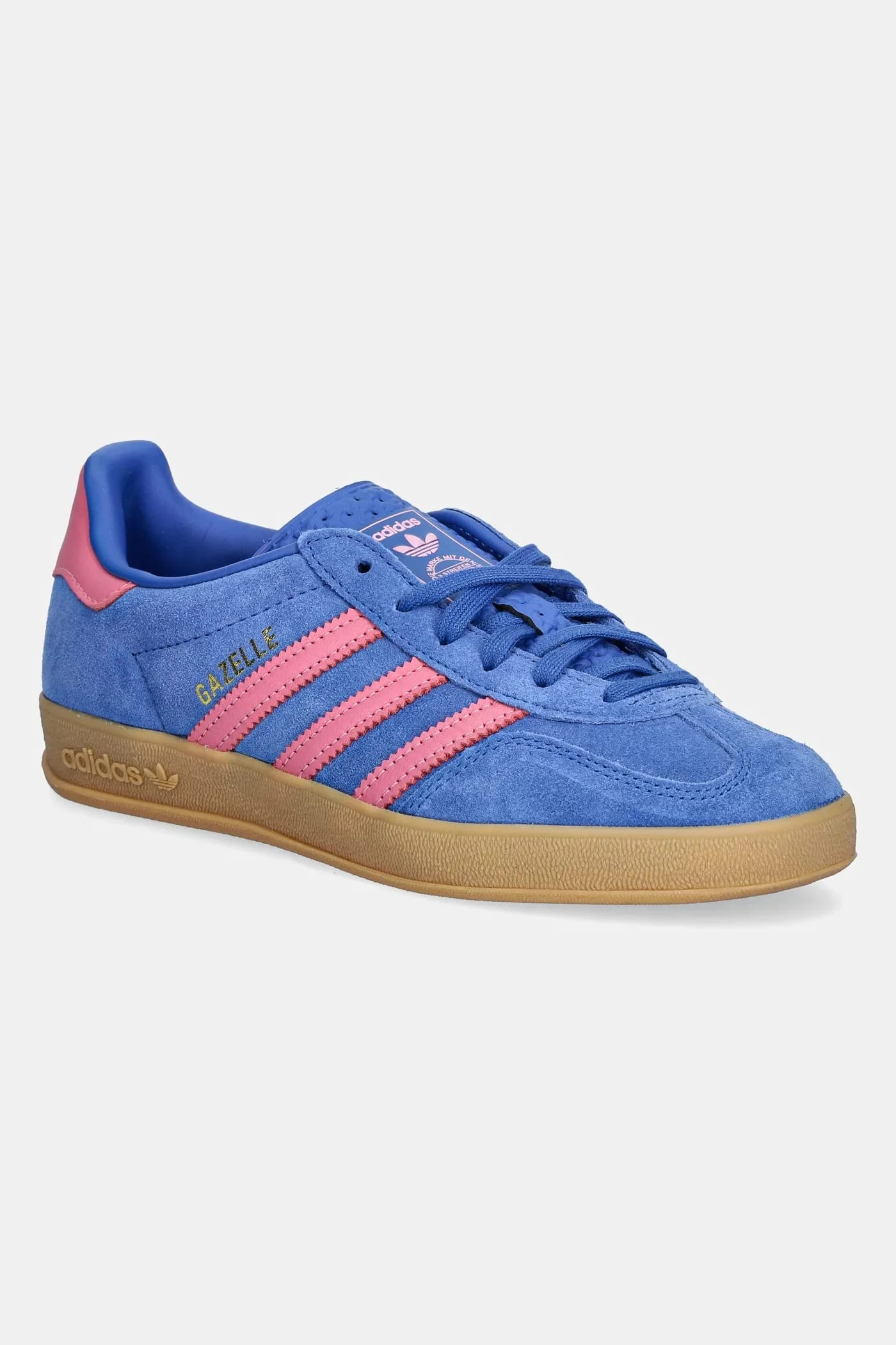 кроссовки Gazelle Indoor замшевые синие для женщин