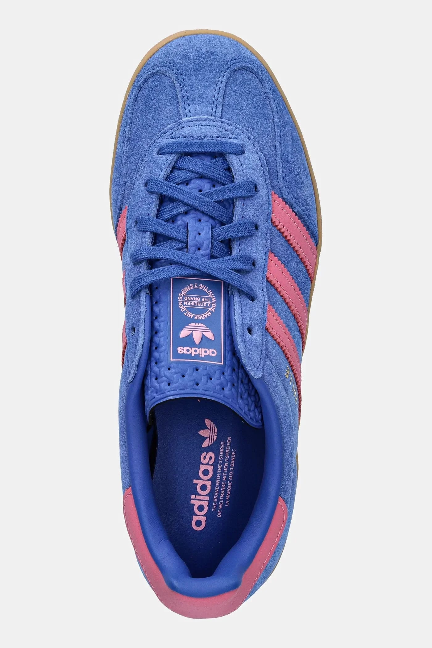 кроссовки Gazelle Indoor замшевые синие для женщин - фото 4