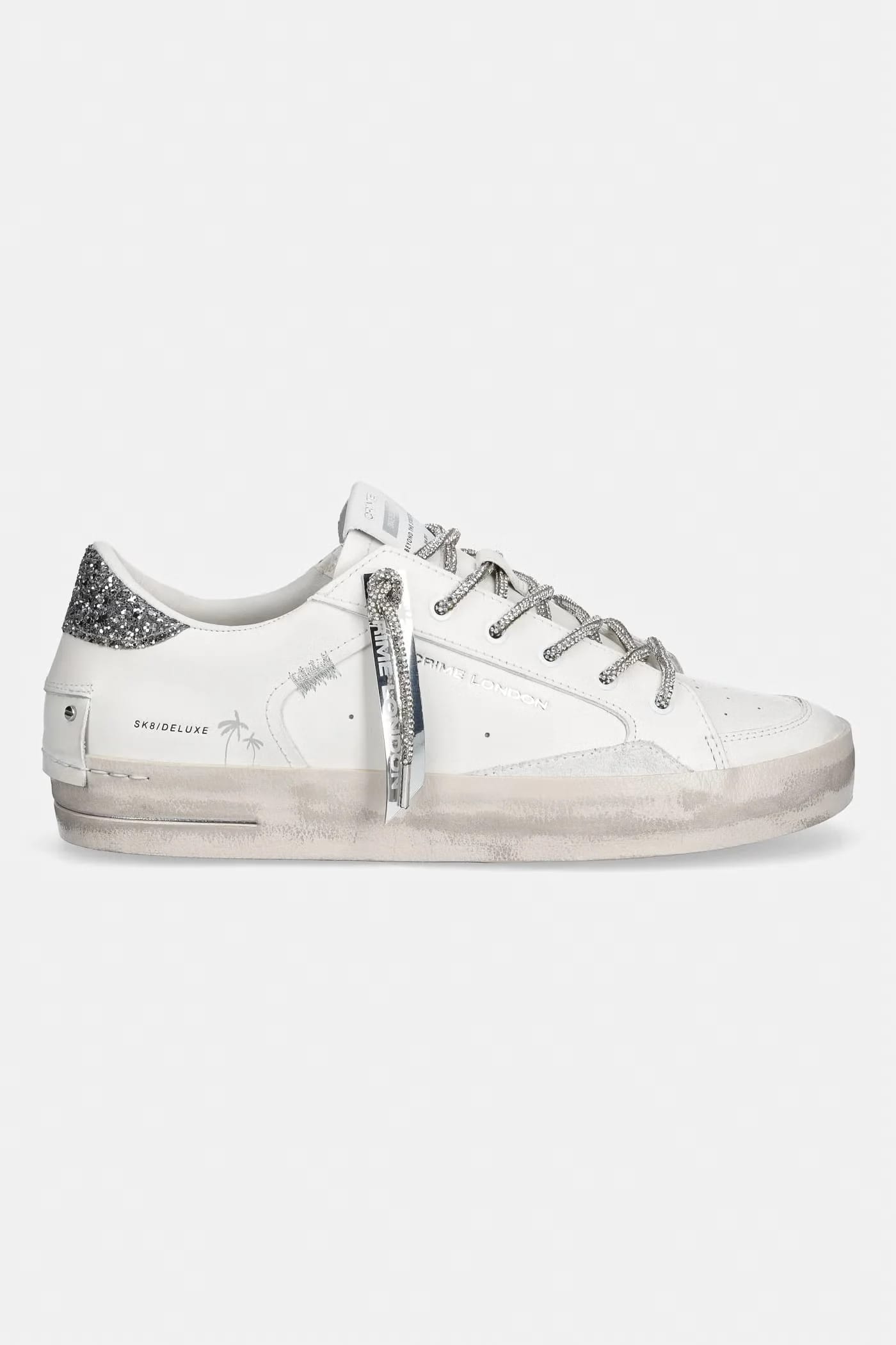 SK8 DELUXE кожаные кроссовки белые для женщин - фото 2