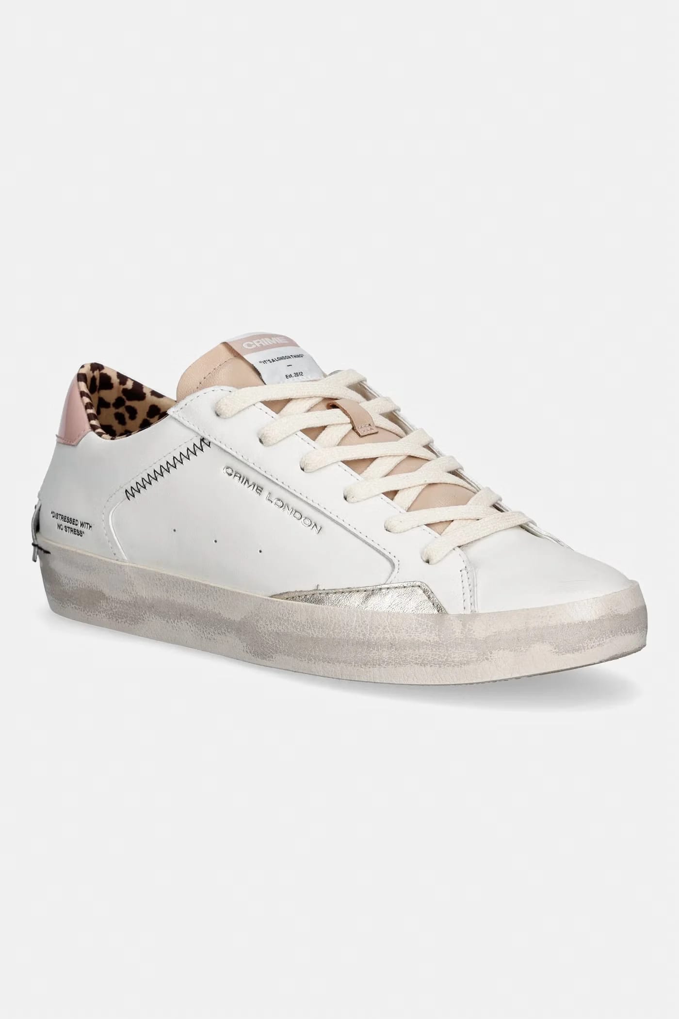 кожаные кроссовки DISTRESSED белые для женщин