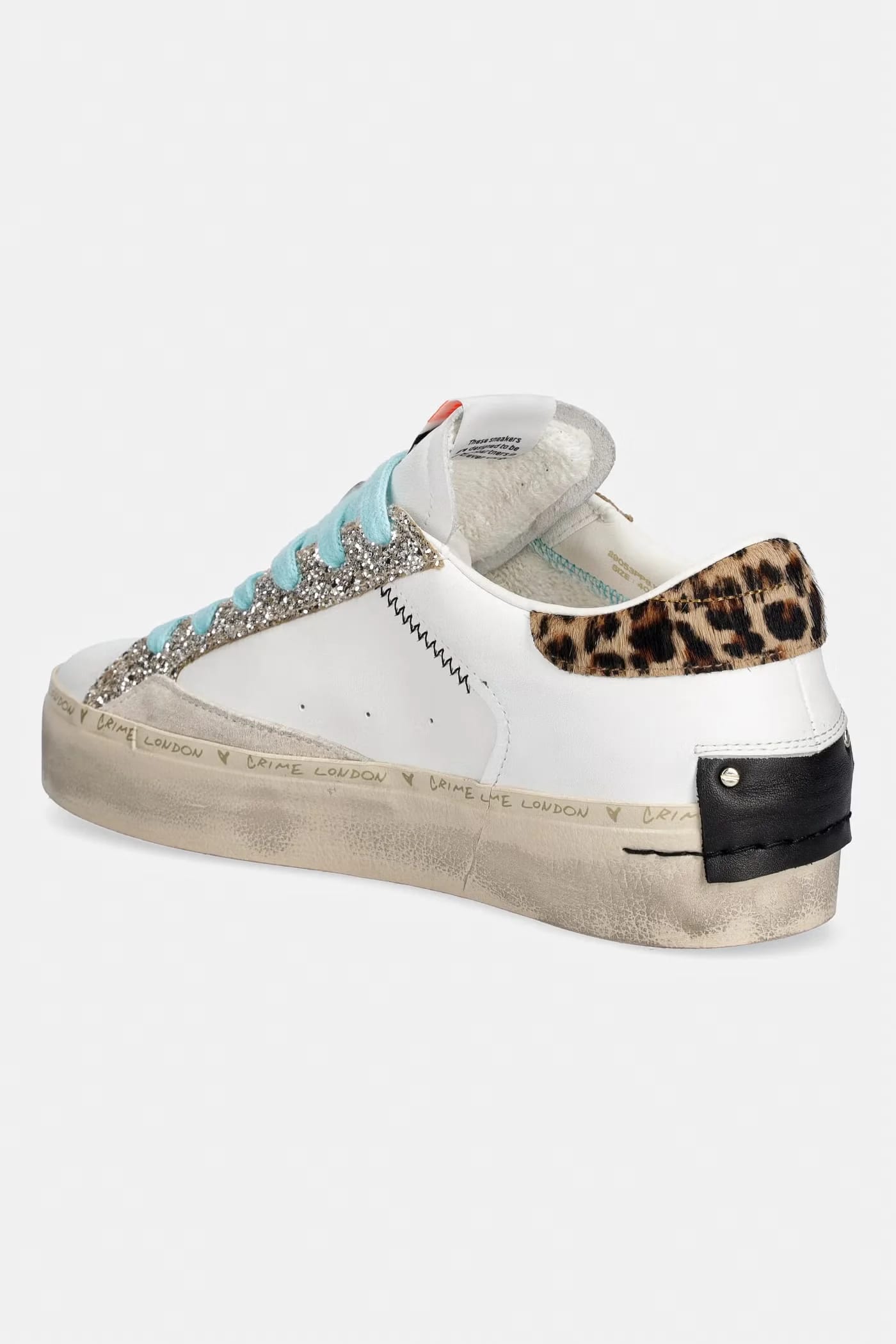 кожаные кроссовки DISTRESSED PLATFORM - фото 3