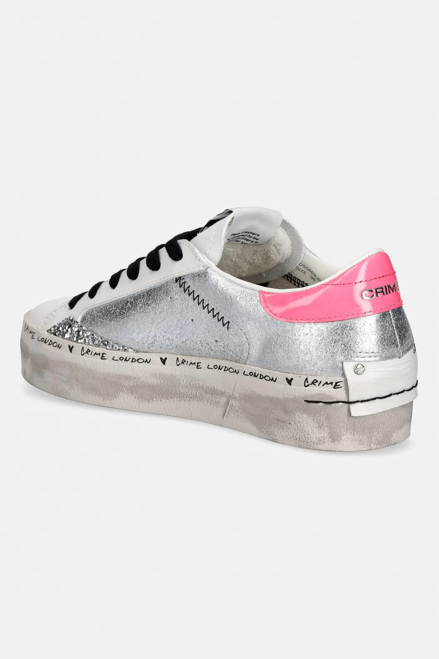 кожаные кроссовки DISTRESSED PLATFORM - фото 3
