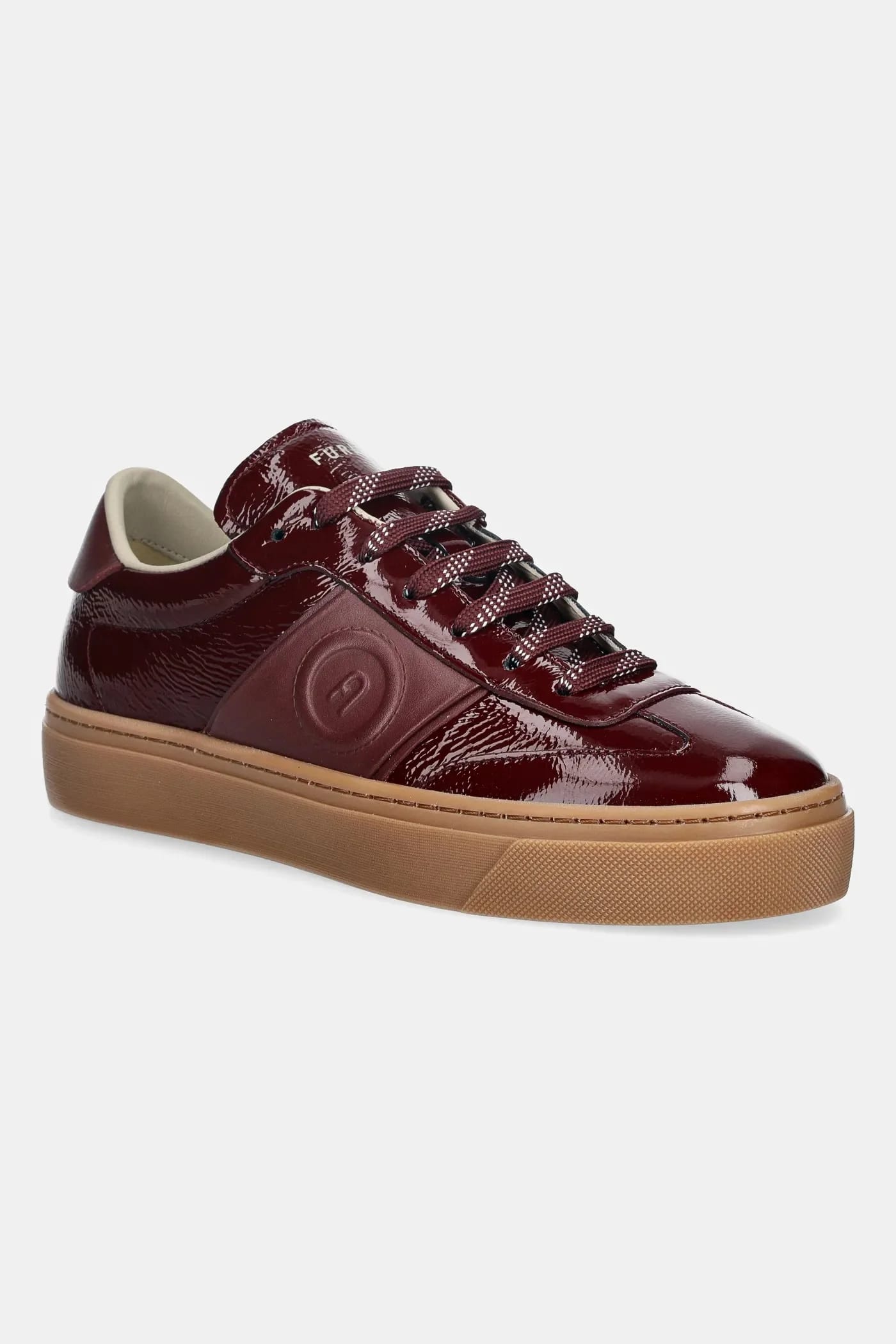 кожаные кроссовки Enjoy Lace-Up Sneaker бордовые для женщин