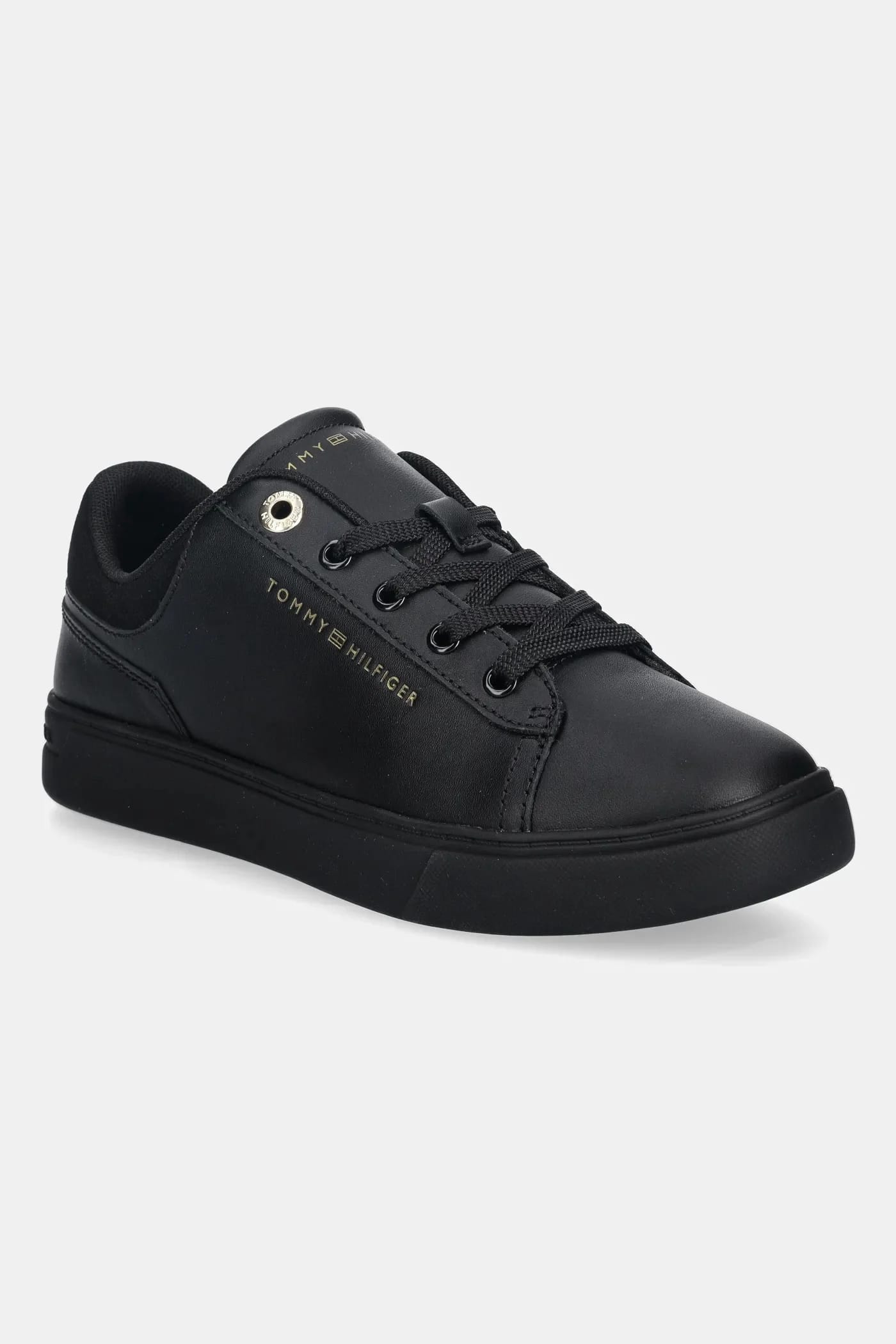 кожаные кроссовки CASUAL CUPSOLE SNEAKER черные для женщин