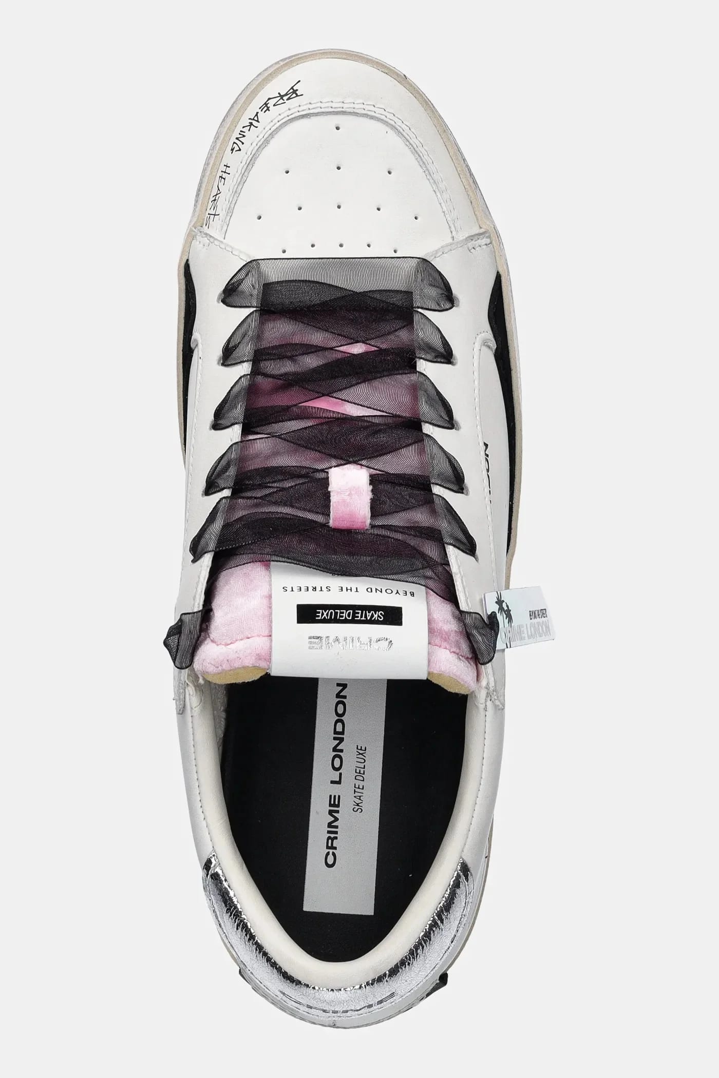 SK8 DELUXE кожаные кроссовки белые для женщин - фото 4
