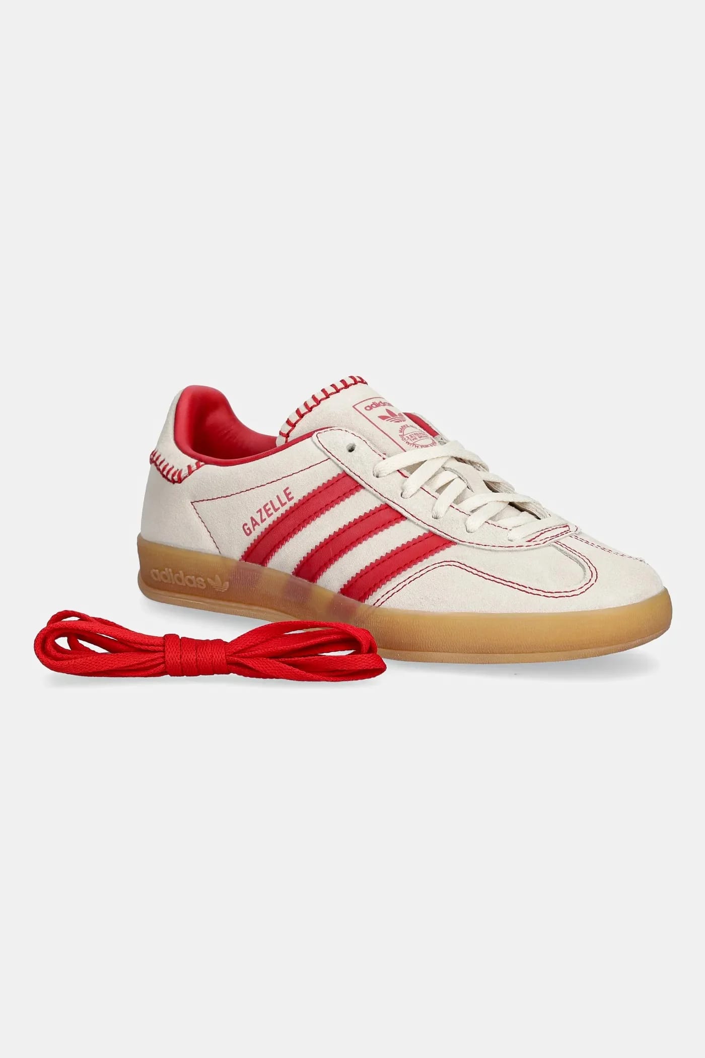 кроссовки Gazelle Indoor замшевые бежевые для женщин - фото 6
