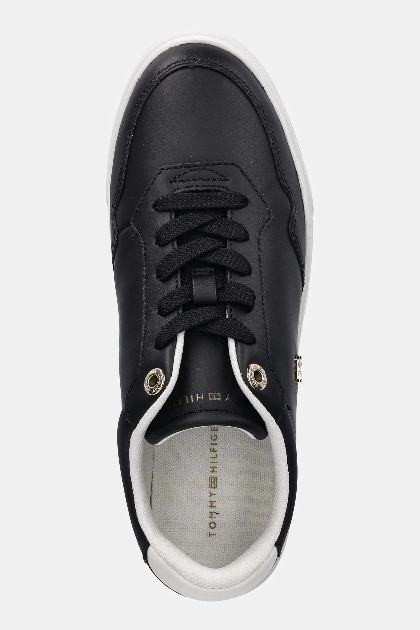 кожаные кроссовки ESSENTIAL ELEVATED COURT SNEAKER черные для женщин - фото 4