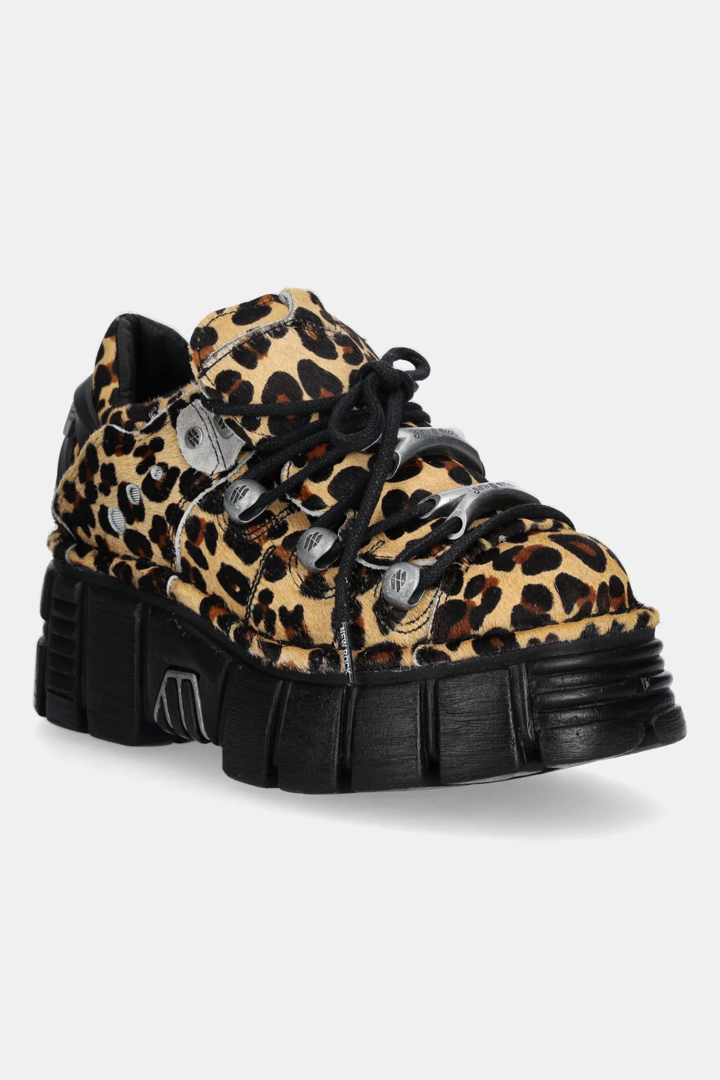 Pelo Leopardo Cuero M Tower Negro Боковые замшевые кроссовки