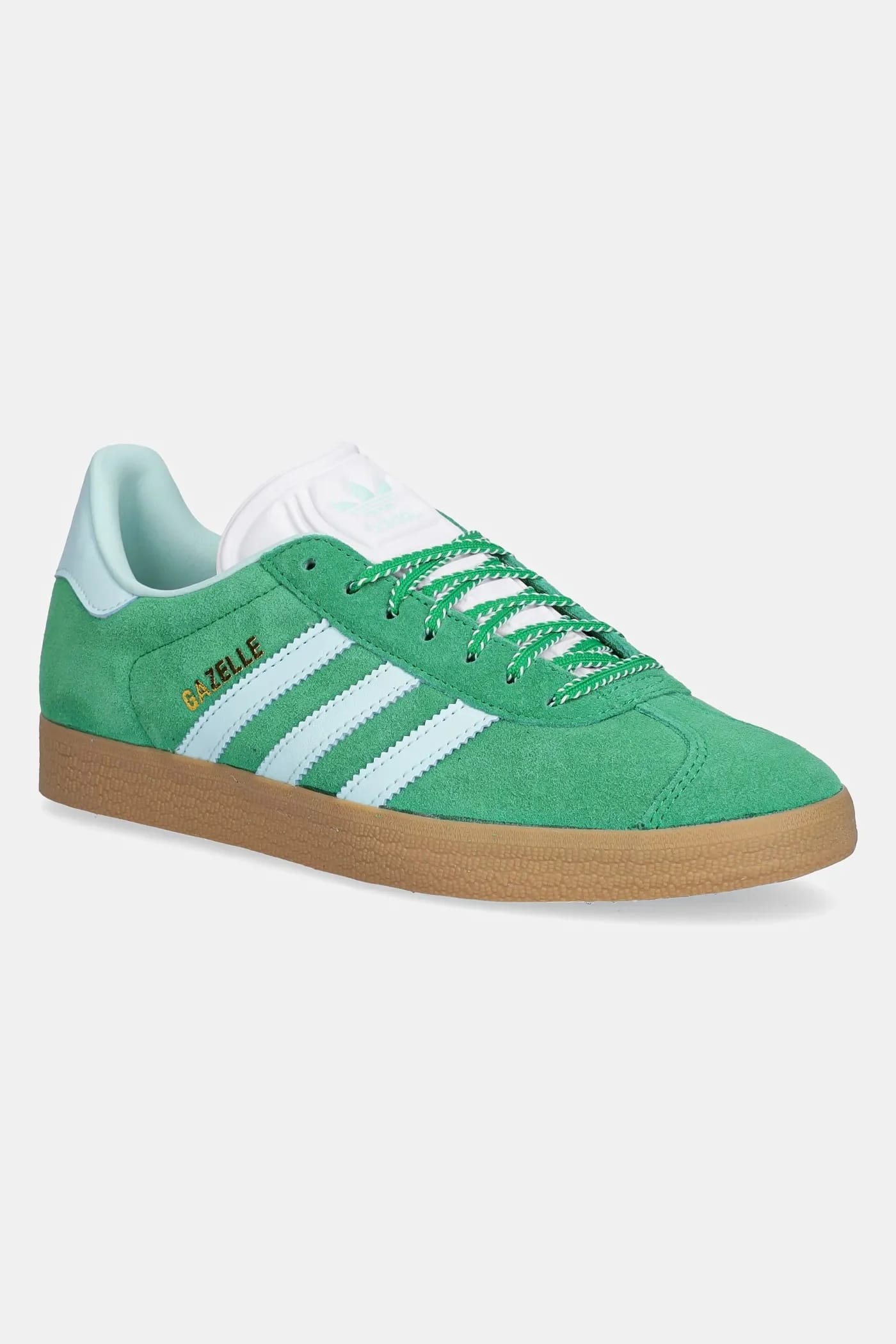 кроссовки Gazelle замшевые зеленые для женщин